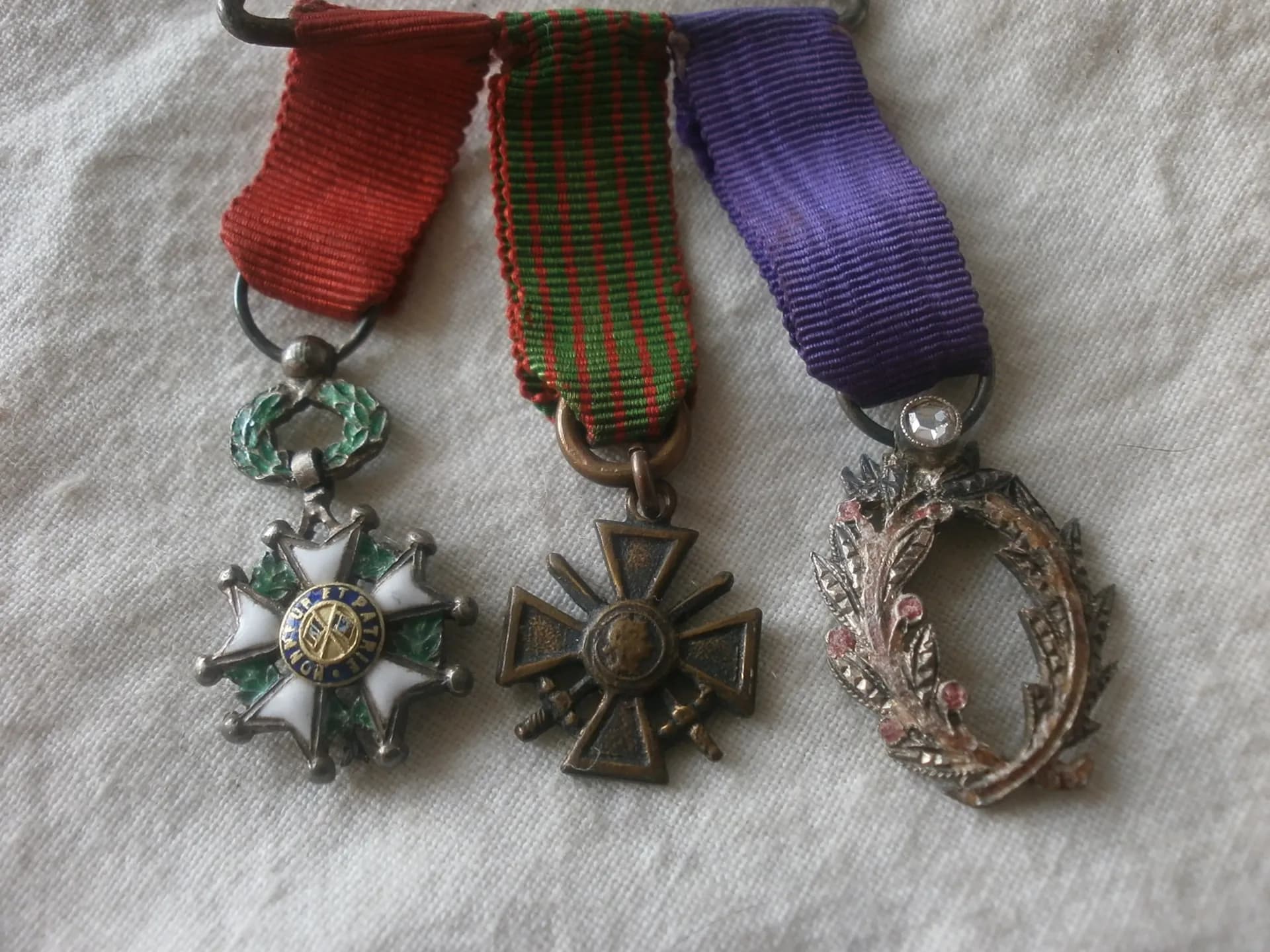 lot de 3 décorations miniatures 1914-1918 - 1