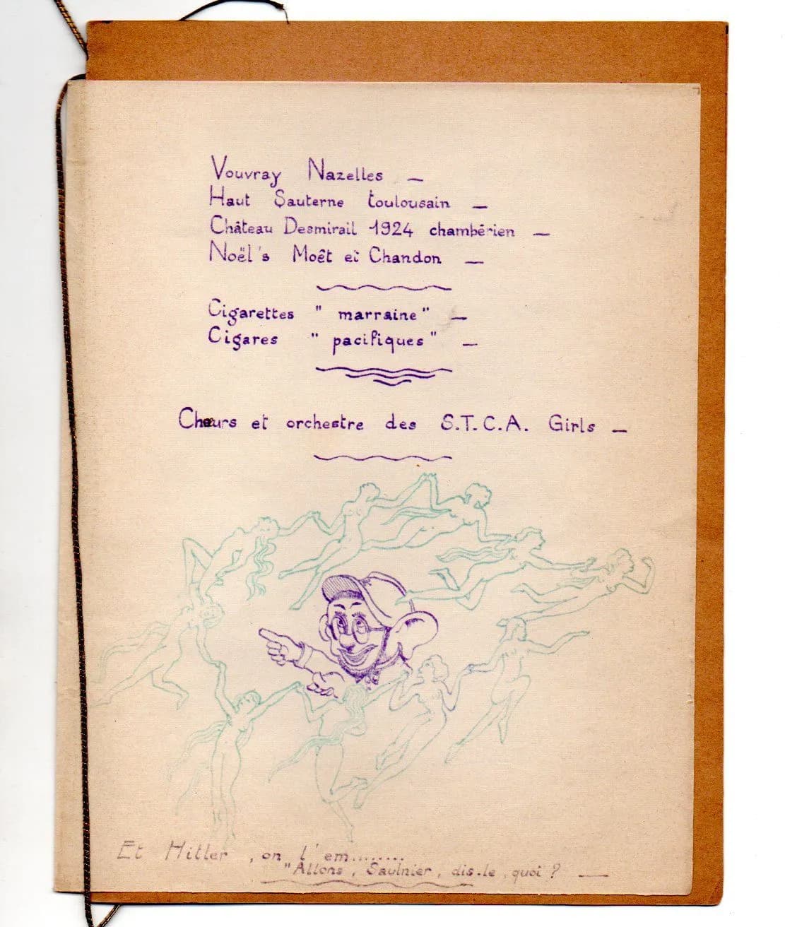 menu humorisitique de Noel 1939. S.T.A.C - 4