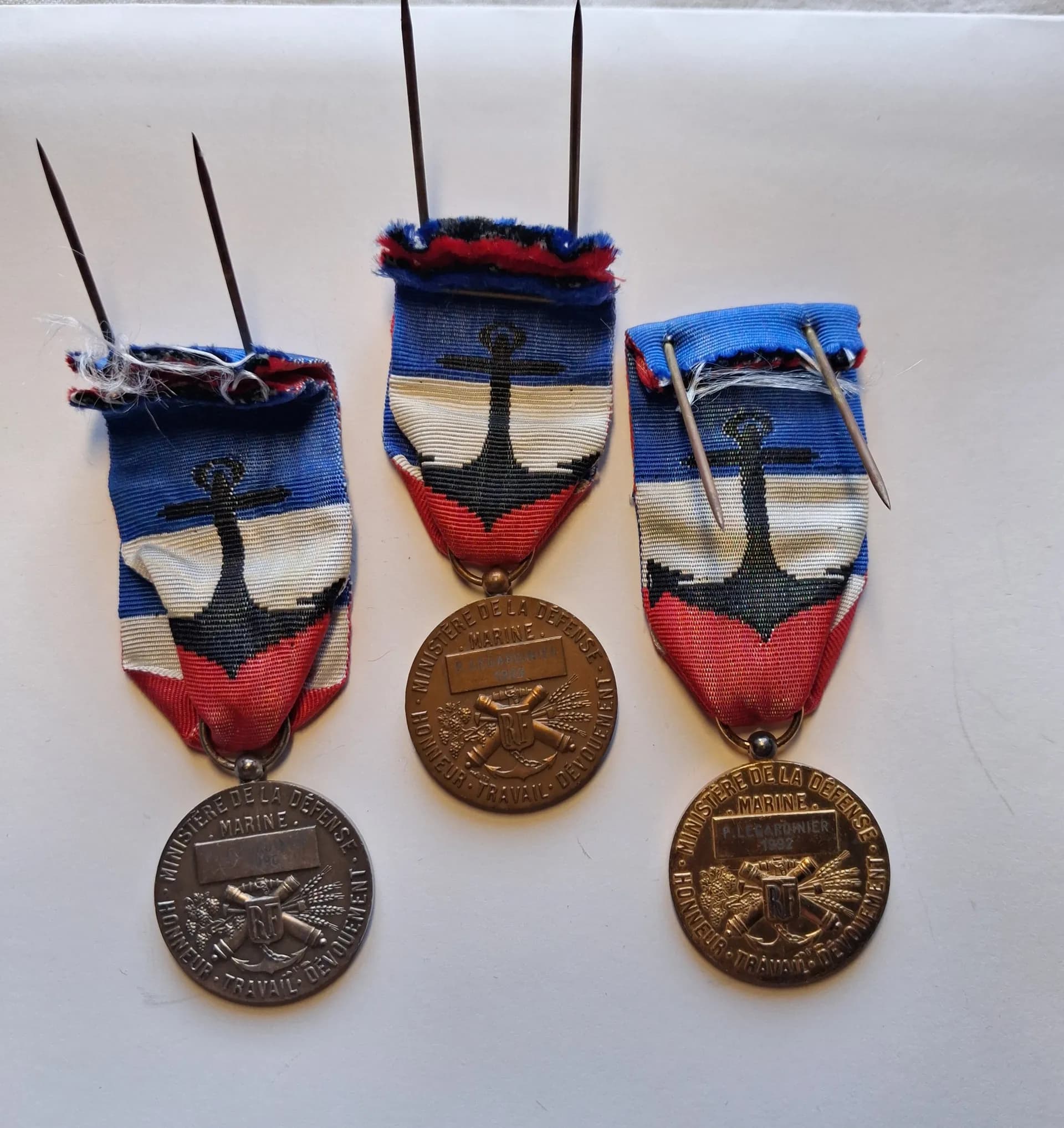 3 medailles du travail marine nationale  - 2