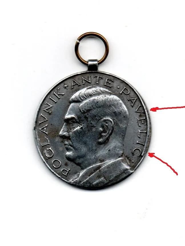 médaille pour bravoure ; Croatie 1941 - 2