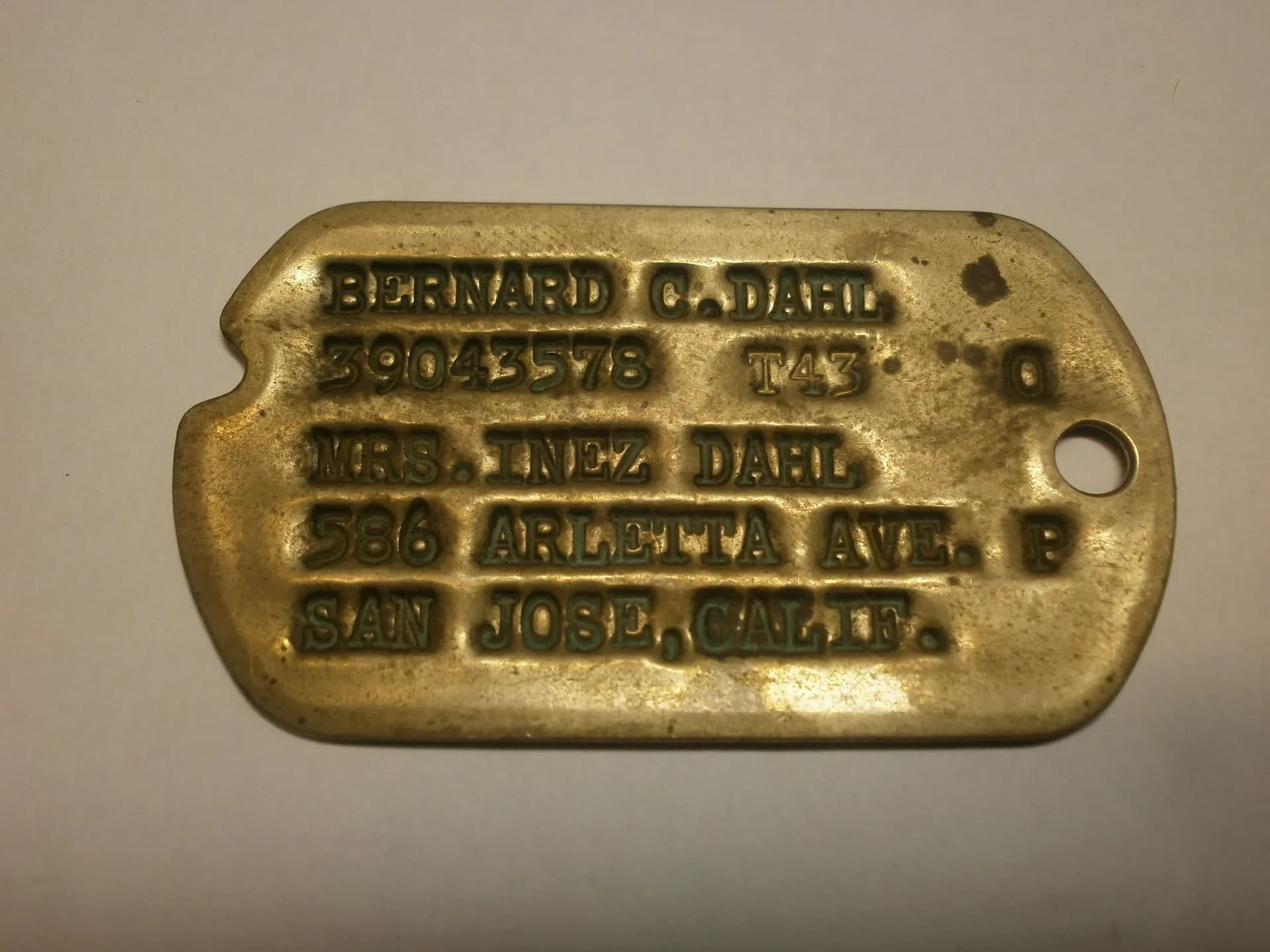 plaque d'identité US WW2  - 1