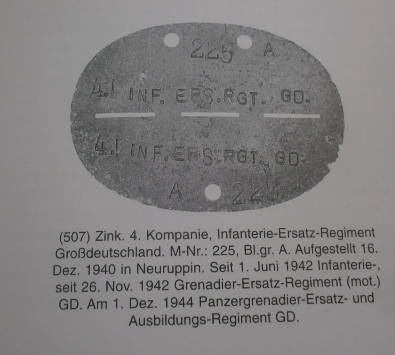 Demi-plaque d identité Gross Deutchland - 5