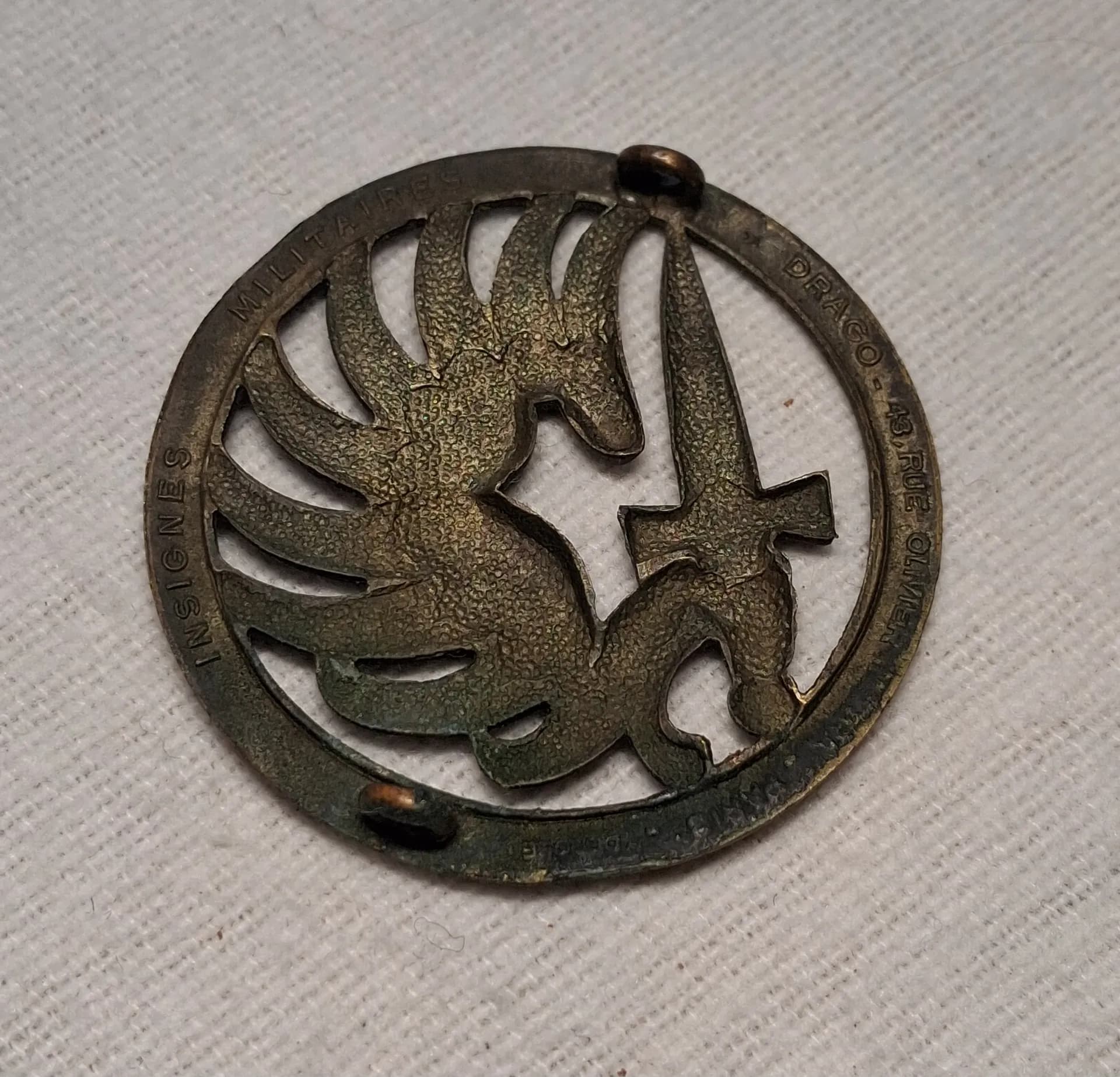 Insigne de béret de parachutiste drago Olivier Metra - 2