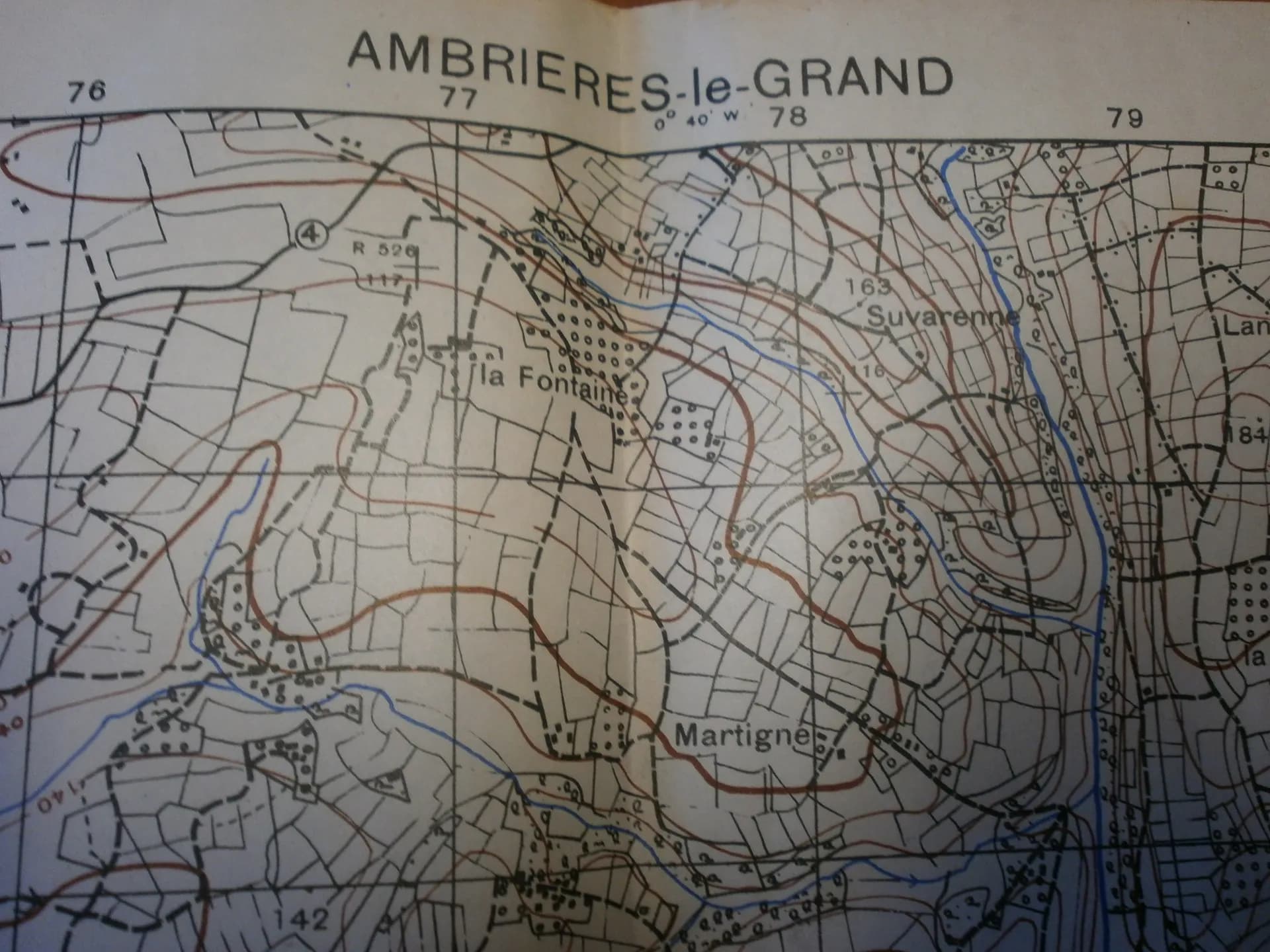 Carte britannique Ambrières-le-Grand 1/25 000 Août 1944 - 2
