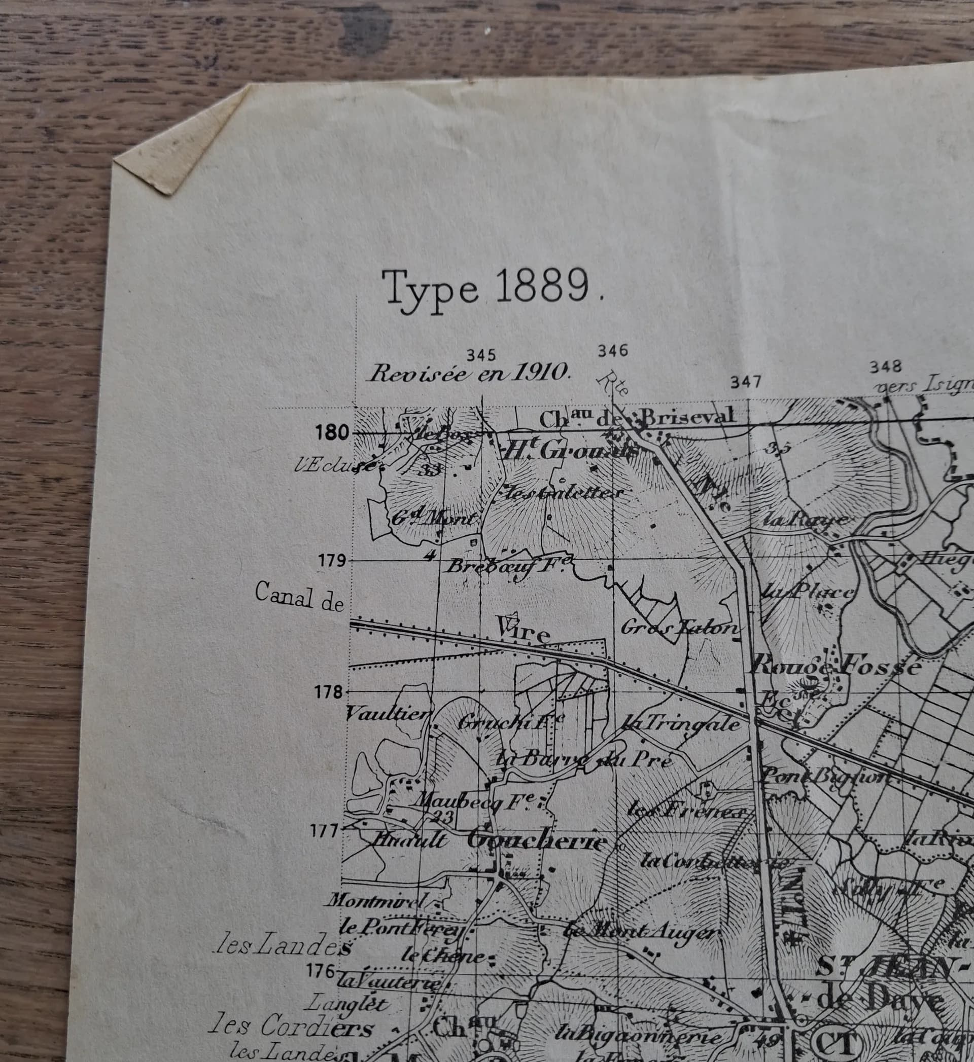 Carte 1940 Nord Est de St Lo - 3