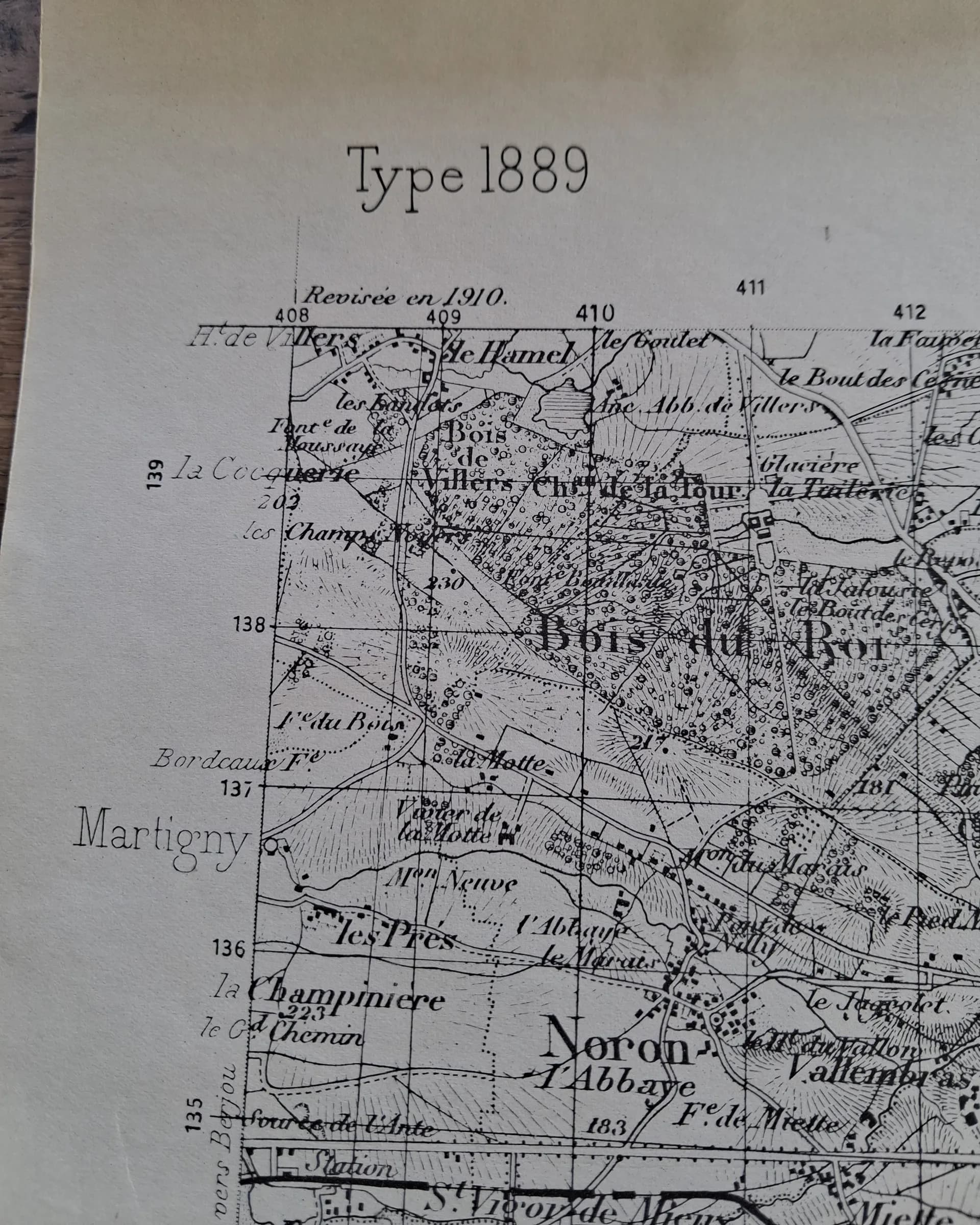 Carte poche de Falaise 1943 - 2