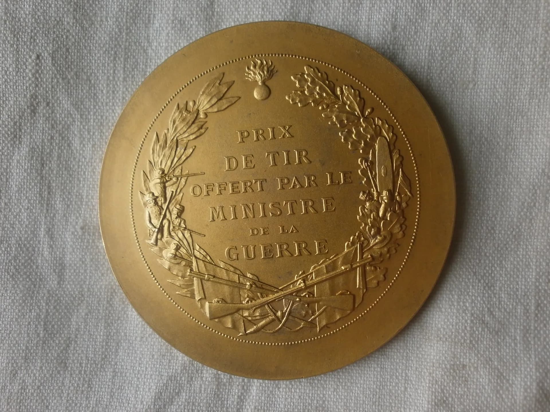 Médaille de table : prix de tir ministère de la guerre par Daniel Dupuis - 3