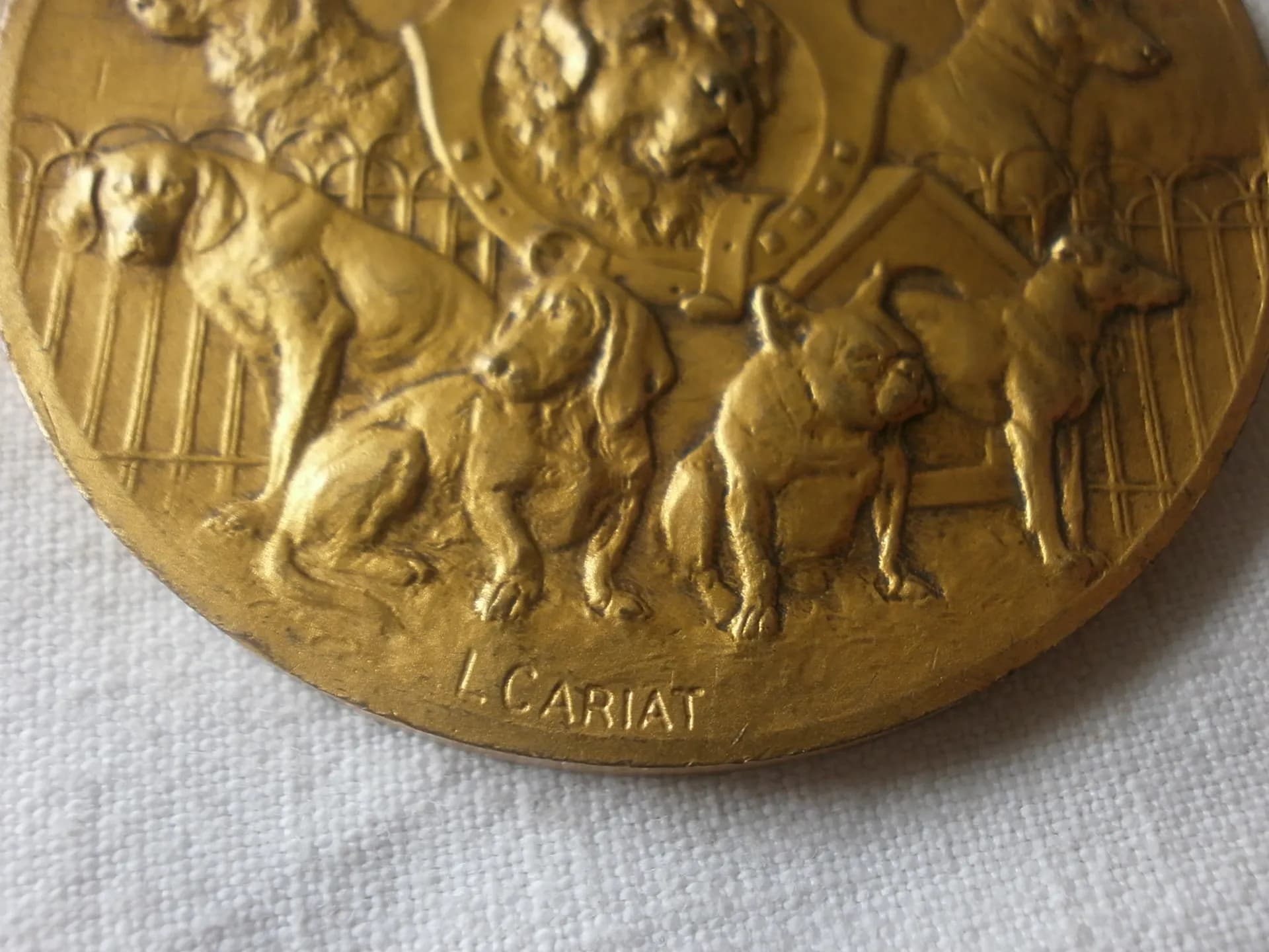 Médaille de table bronze. Société canine Maine-Anjou-Touraine L Cariat - 3