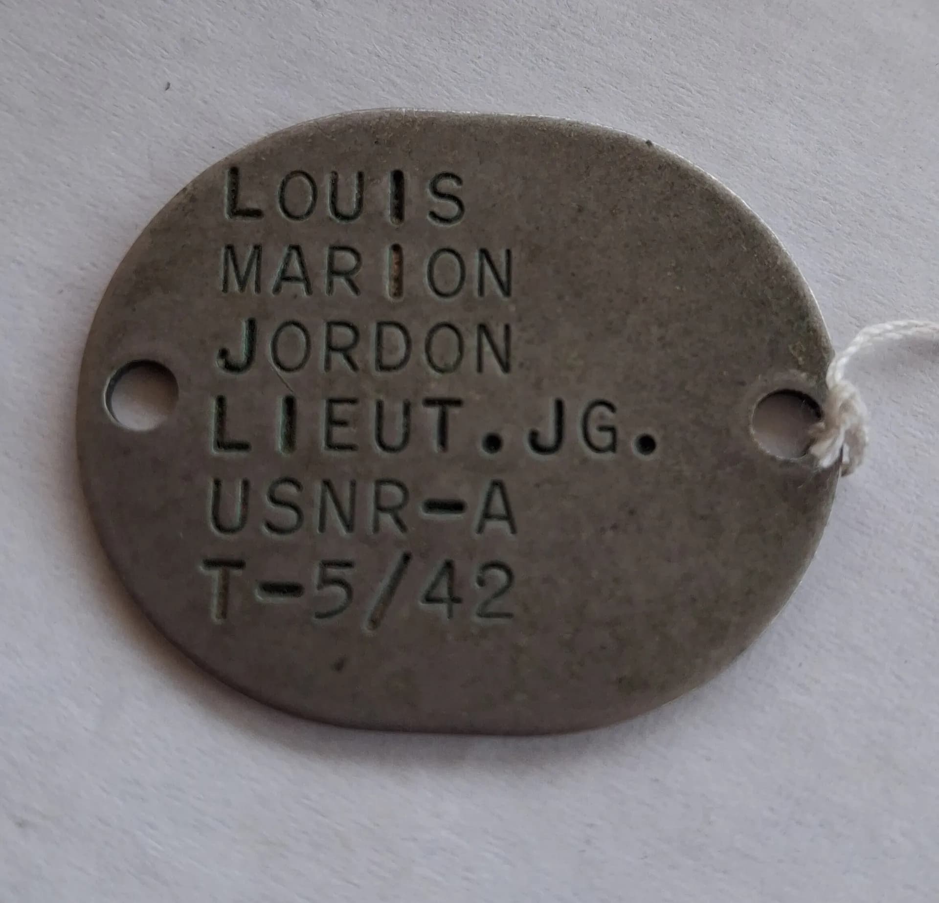 Plaque d identité USNR 1943 - 2