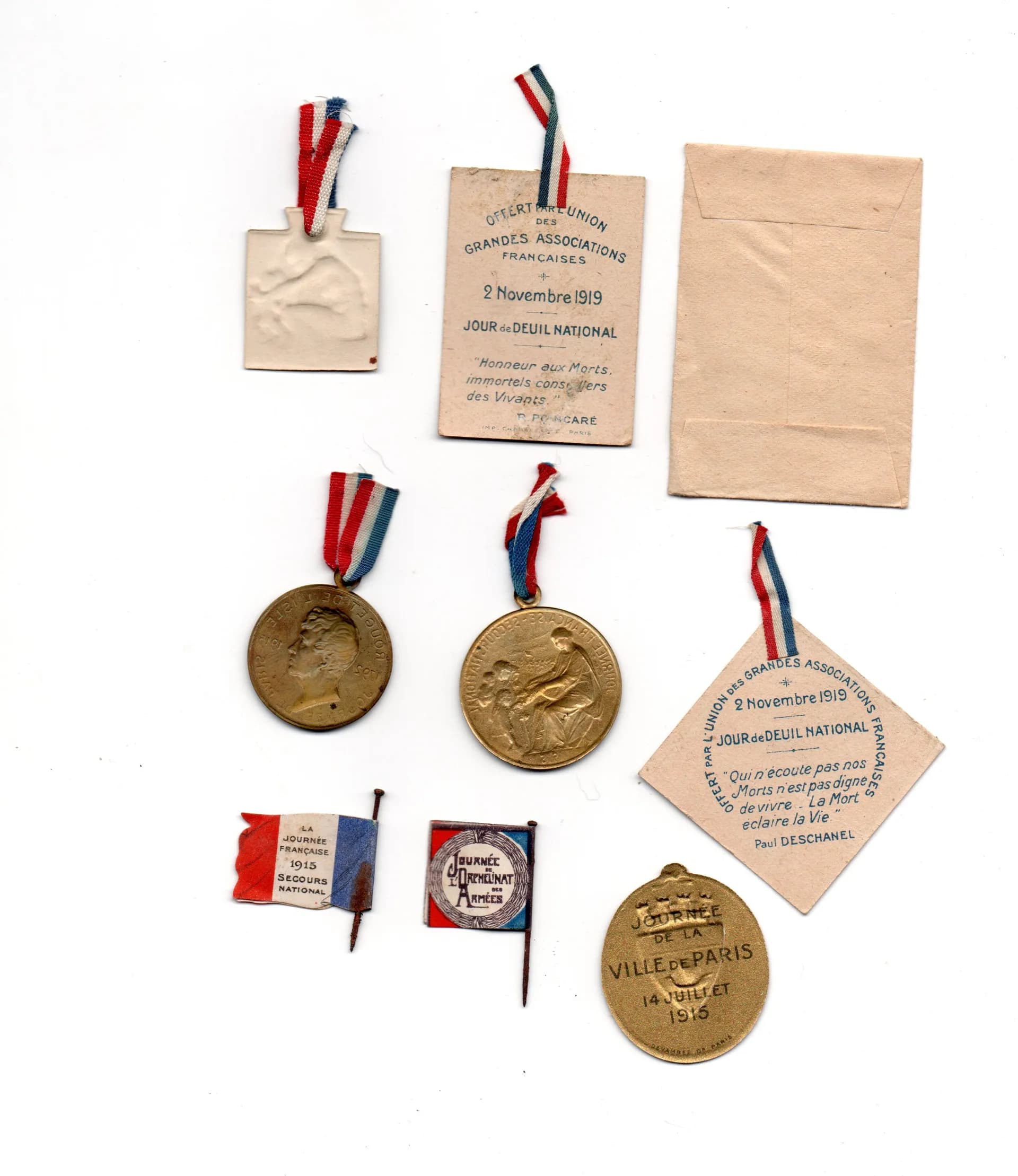 Guerre 1914-1918. lot de 9 Vignettes et journées de poilus - 2