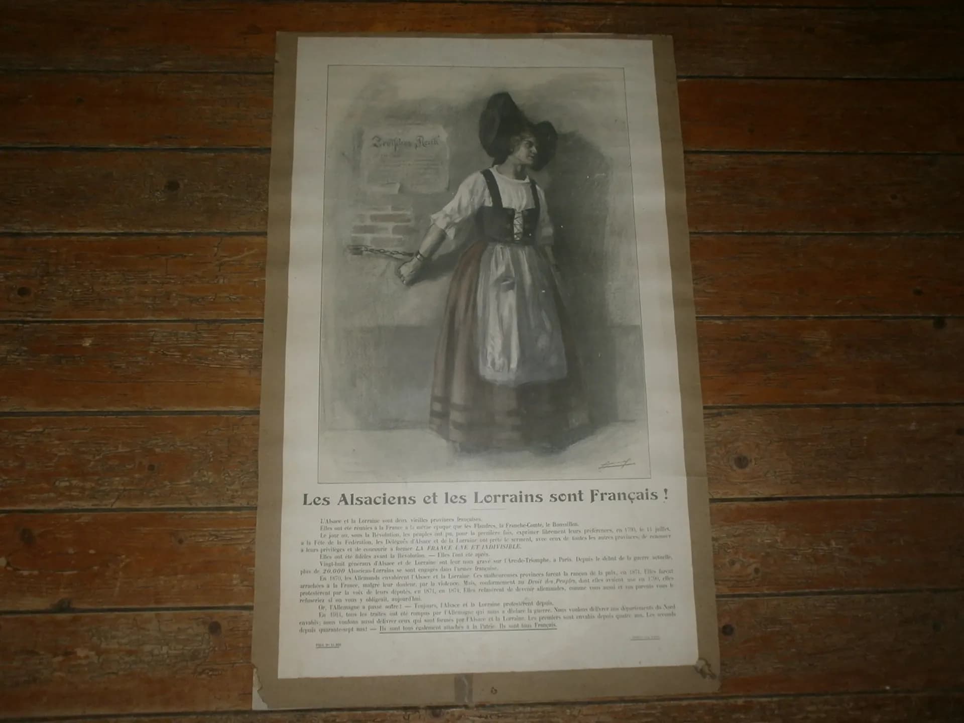 Affiche : Les alsaciens et lorrains sont français. Guerre 1914-1918 - 1