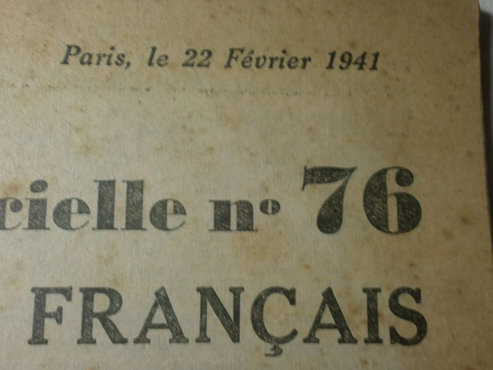 liste officielle de prisonniers de guerre français n° 76 de février 1941 - 4