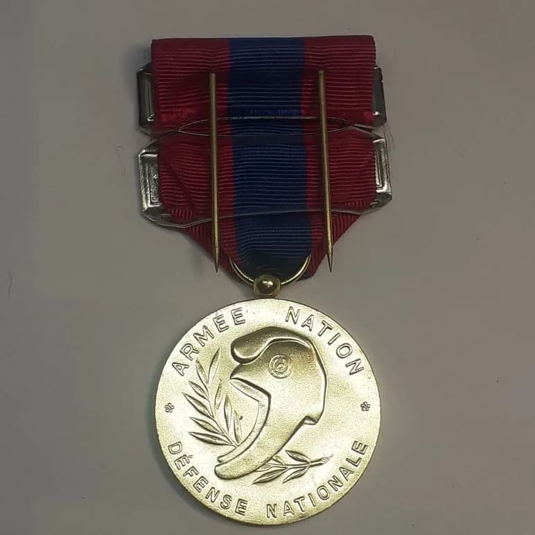 médaille de la défense nationale  bronze. Agrafes Infanterie et FFA - 4