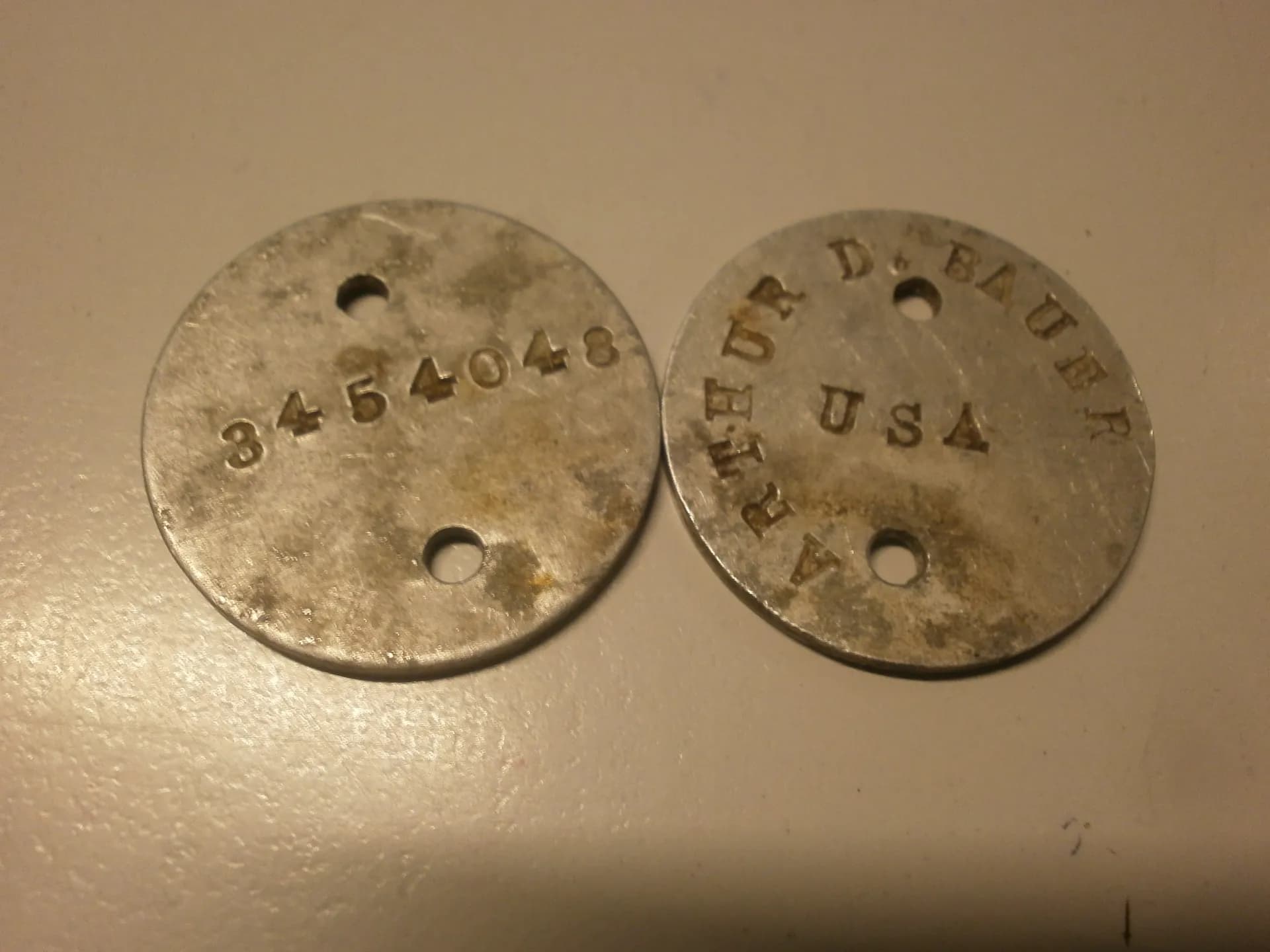 paire de plaques d'identité américaine WW1 - 3