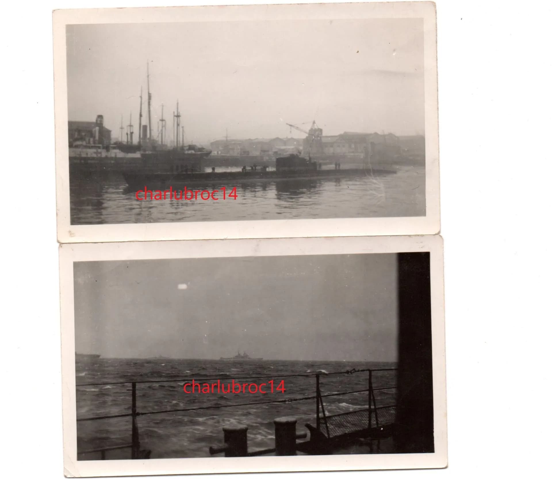 lot 12 photos marine : 5-6 juin 44.  1945 Brest. 1946 Cherbourg. Union de Jack liverpool - 9