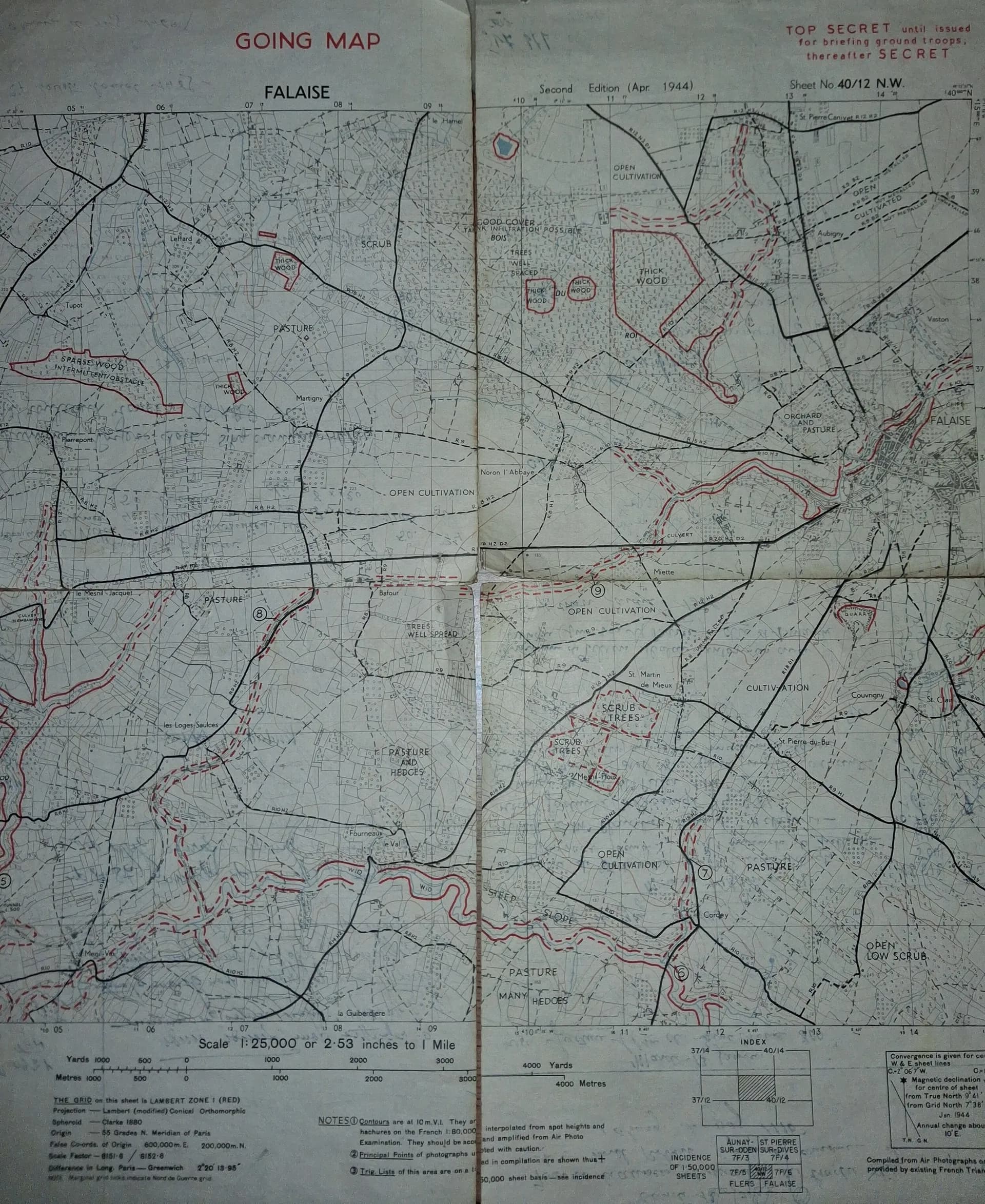 Carte Going Map Falaise 1944 - 4