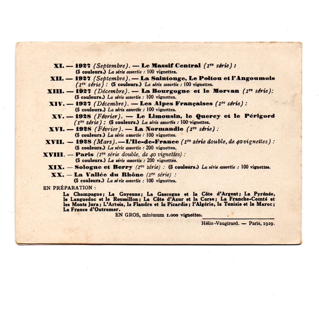 carnet de 20 vignettes "La belle France". Sologne et Berry - 3