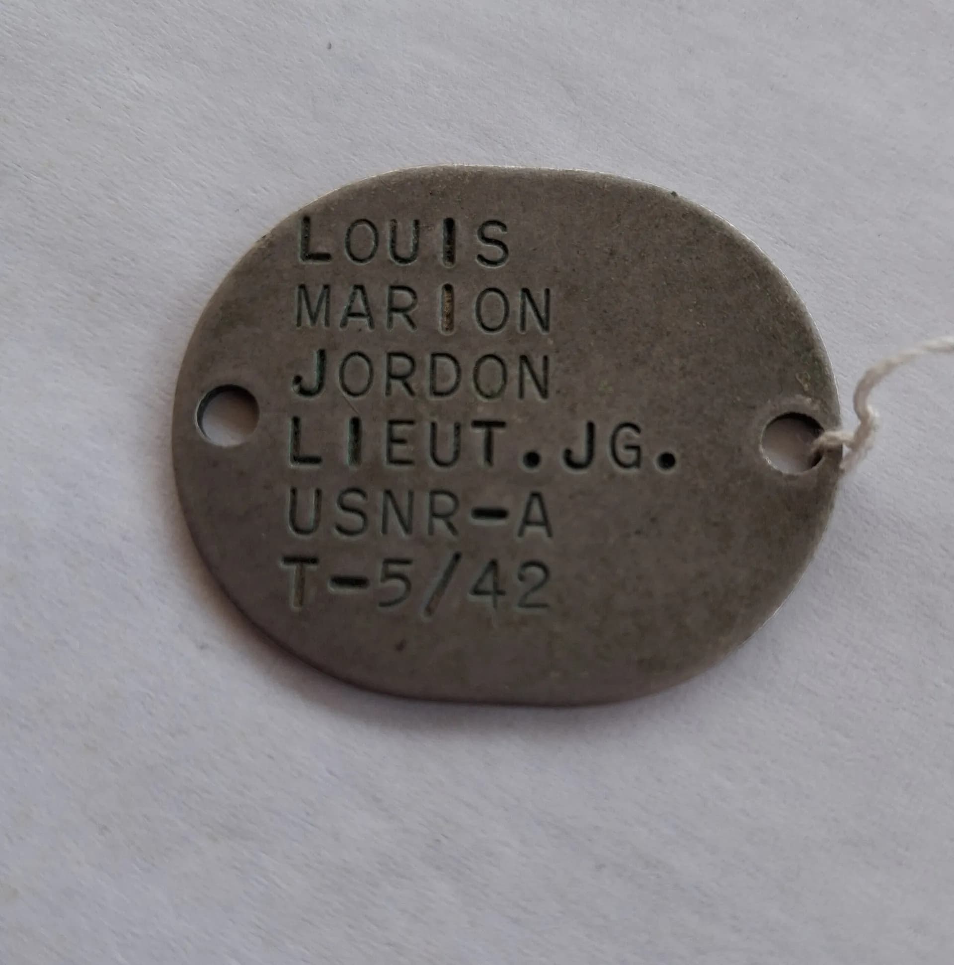 Plaque d identité USNR 1943 - 1