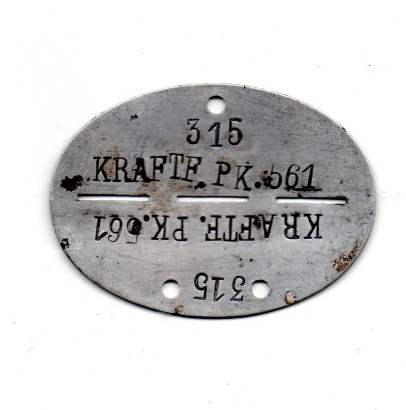Plaque d'identité. (Erkennungsmarke) Kraftfahrpark 561 - 1