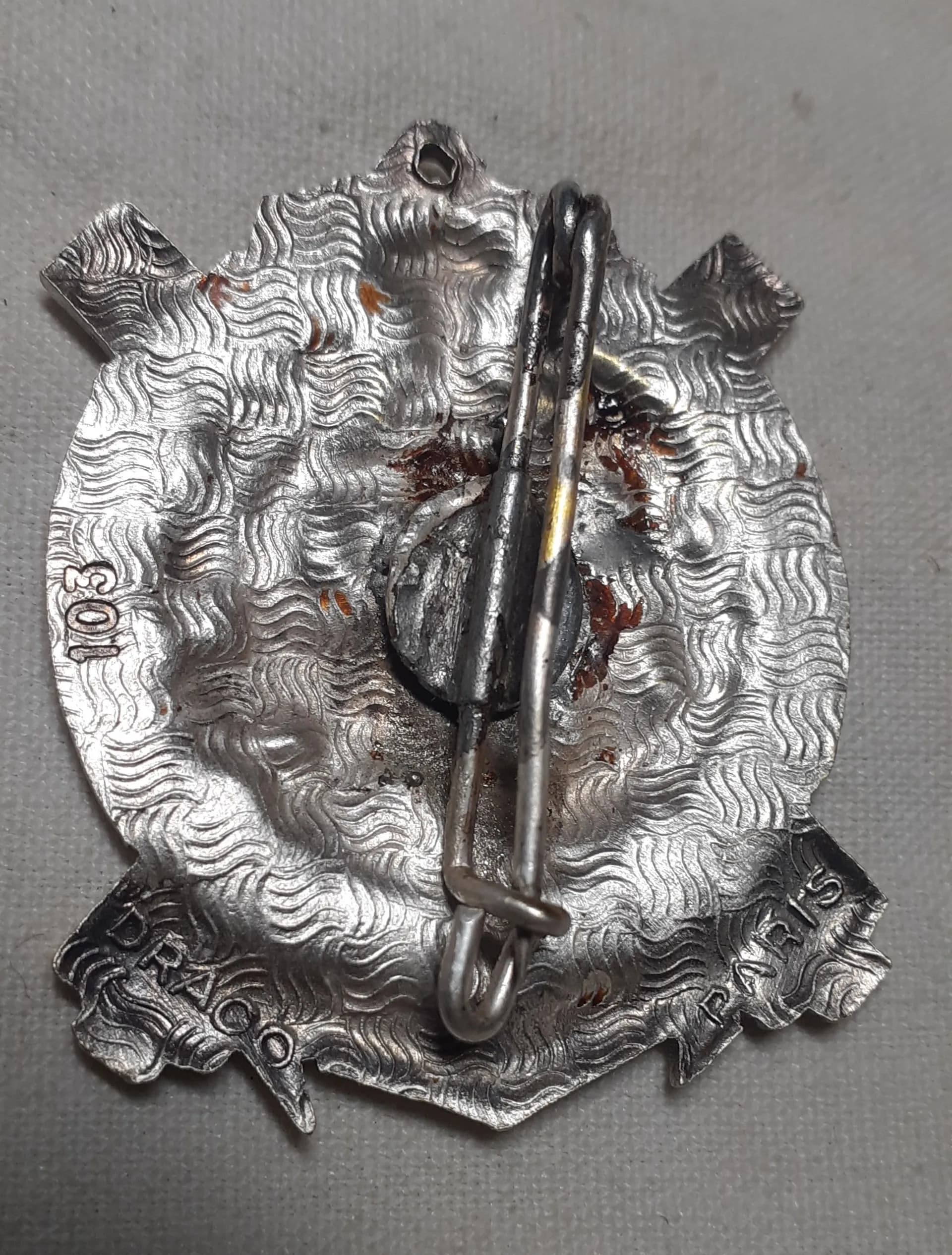 Retirage numéroté de l insigne de l école d' infanterie et d'artillerie de Tong - 3