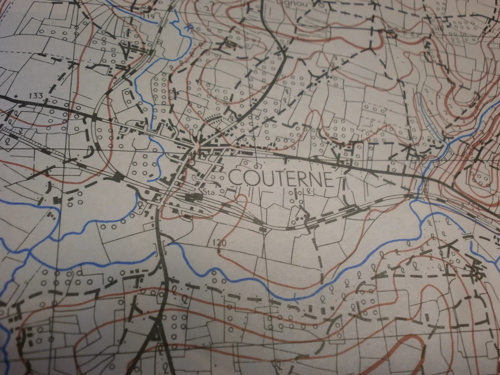 Carte britannique Couterne 1/25 000 édition juillet 1944 - 6
