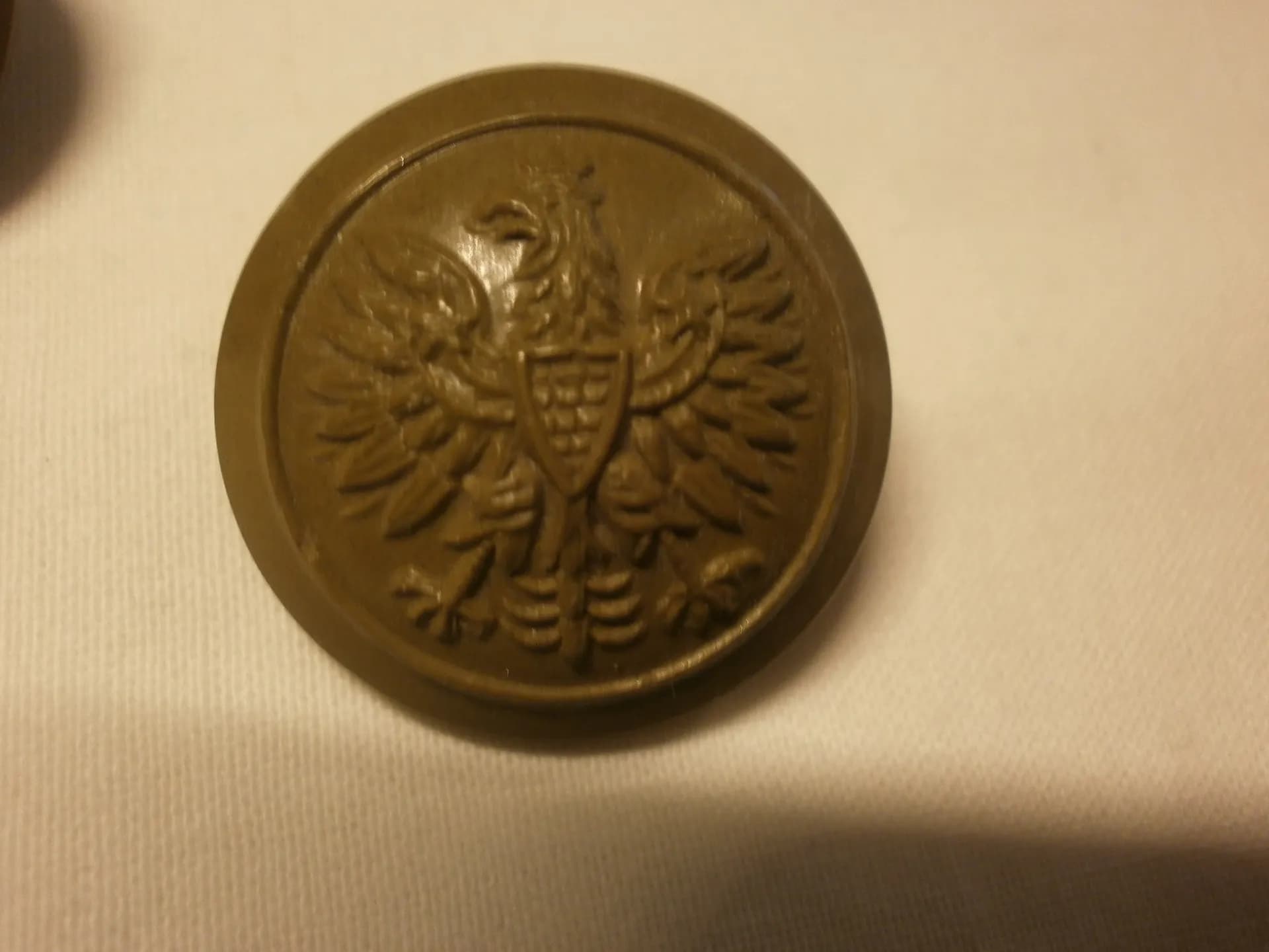 5 boutons polonais WW2 kakis - 2