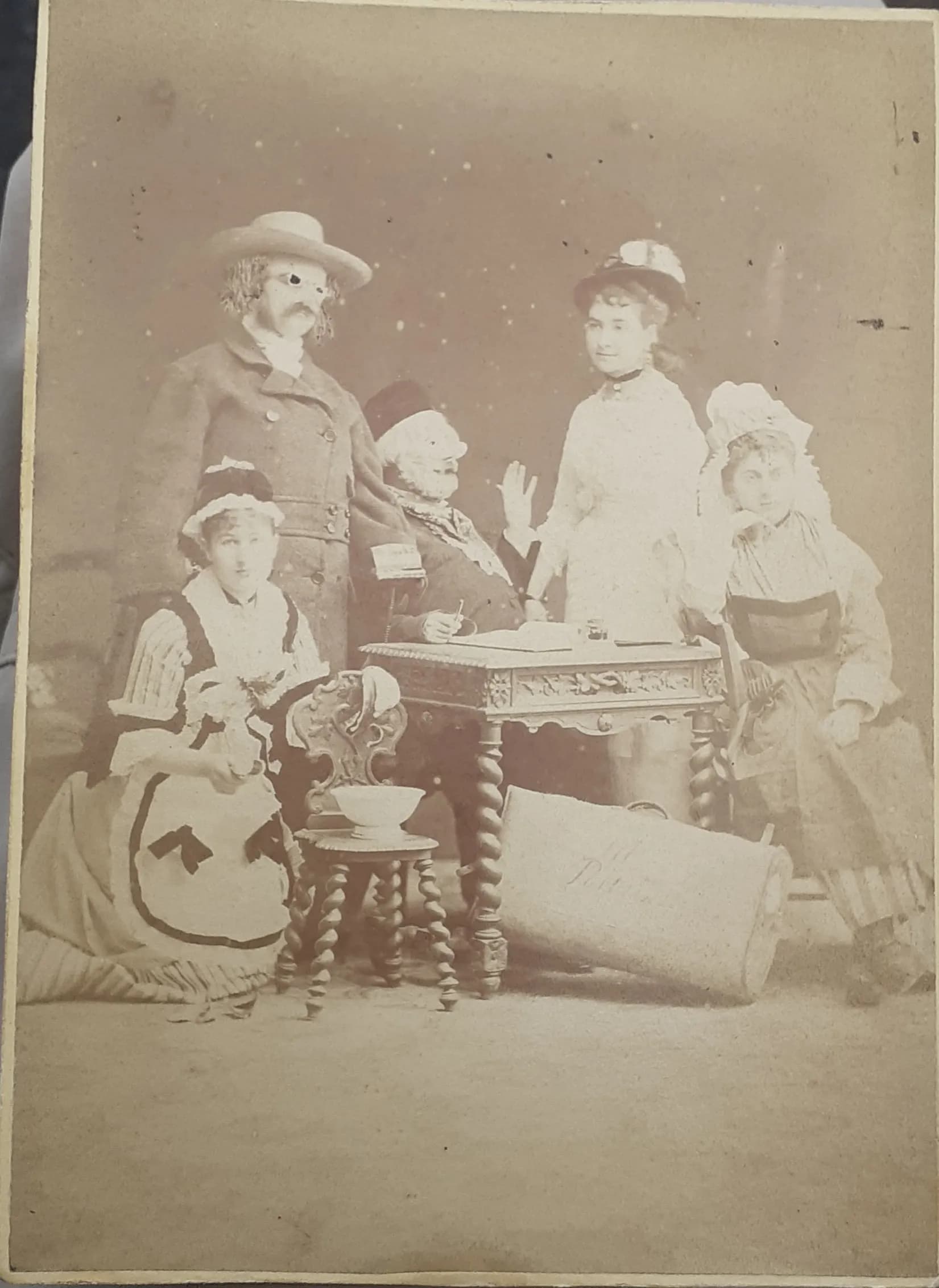 Photo carte comédiens théâtre 1877.  - 1