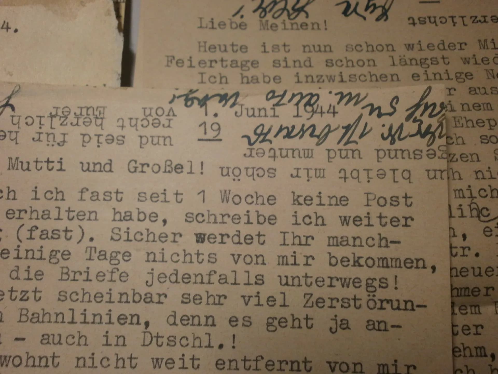 5 courriers envoyés par un soldat allemand du Mans en Mai et juin 1944 - 2