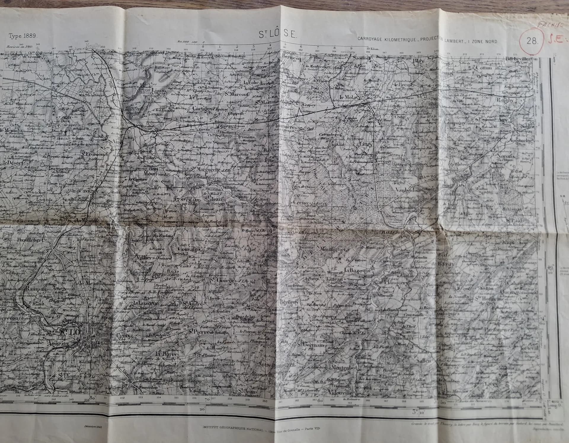 Carte 1940 Nord Est de St Lo - 2