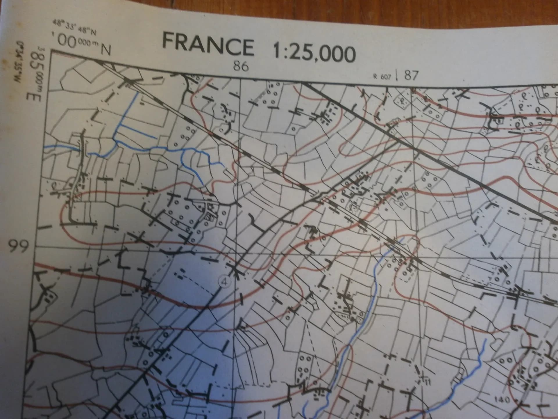 Carte britannique Couterne 1/25 000 édition juillet 1944 - 3