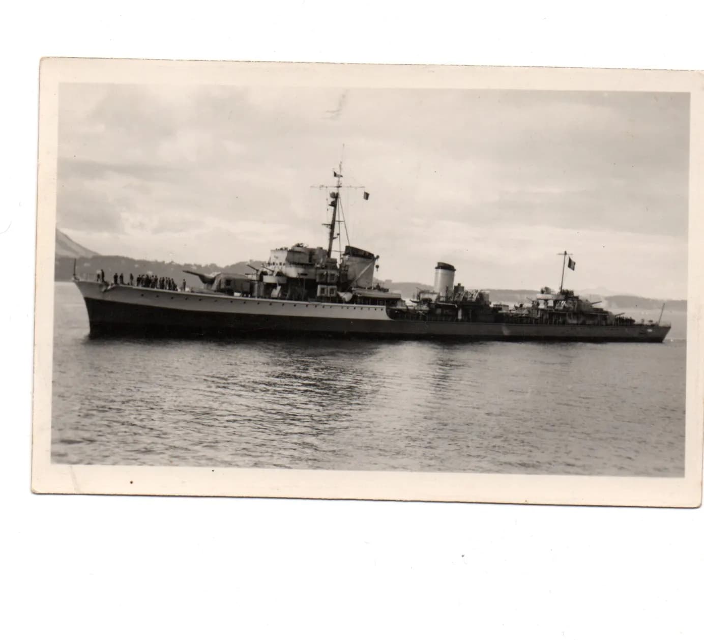 7 photos : 2 ex contre-torpilleurs allemands à Rouen, Cherbourg et Toulon 1946 - 1947 - 4