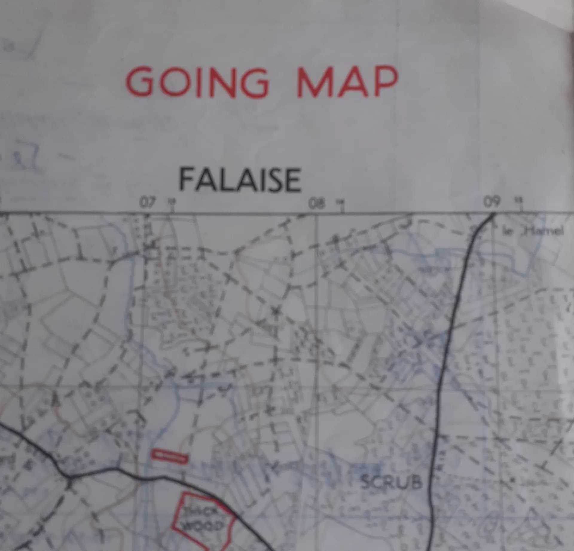 Carte Going Map Falaise 1944 - 1