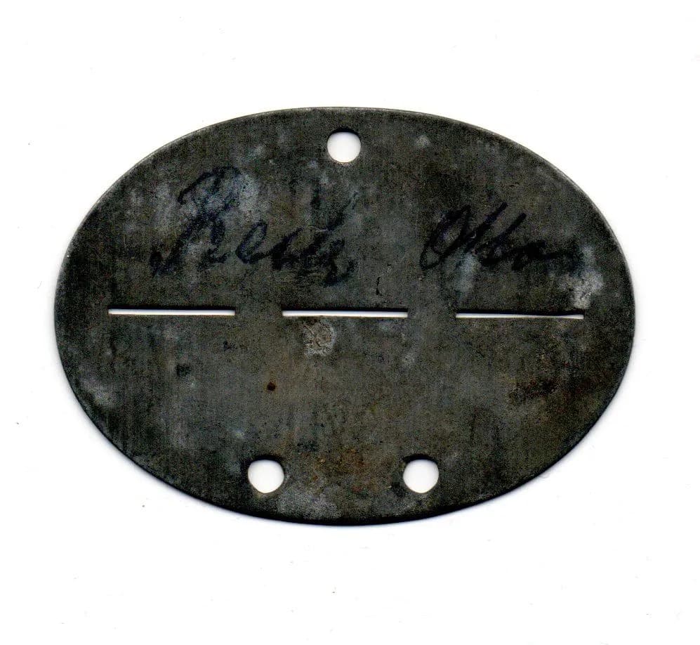 plaque d'identité 8/ Geb Jag E Batl 98 marquée Otto Reik - 2