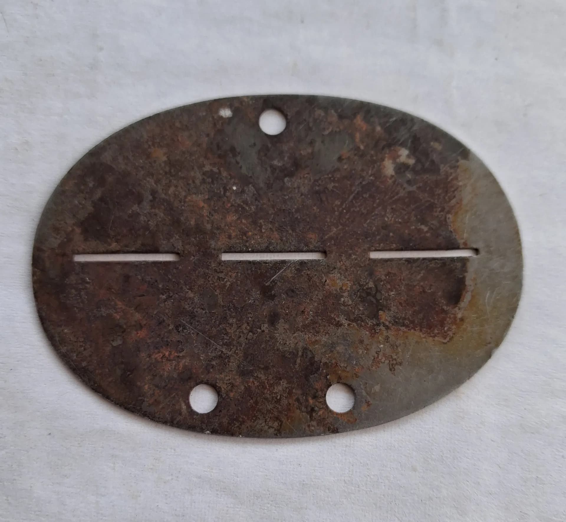 Plaque allemande d identité ww2 en acier - 1