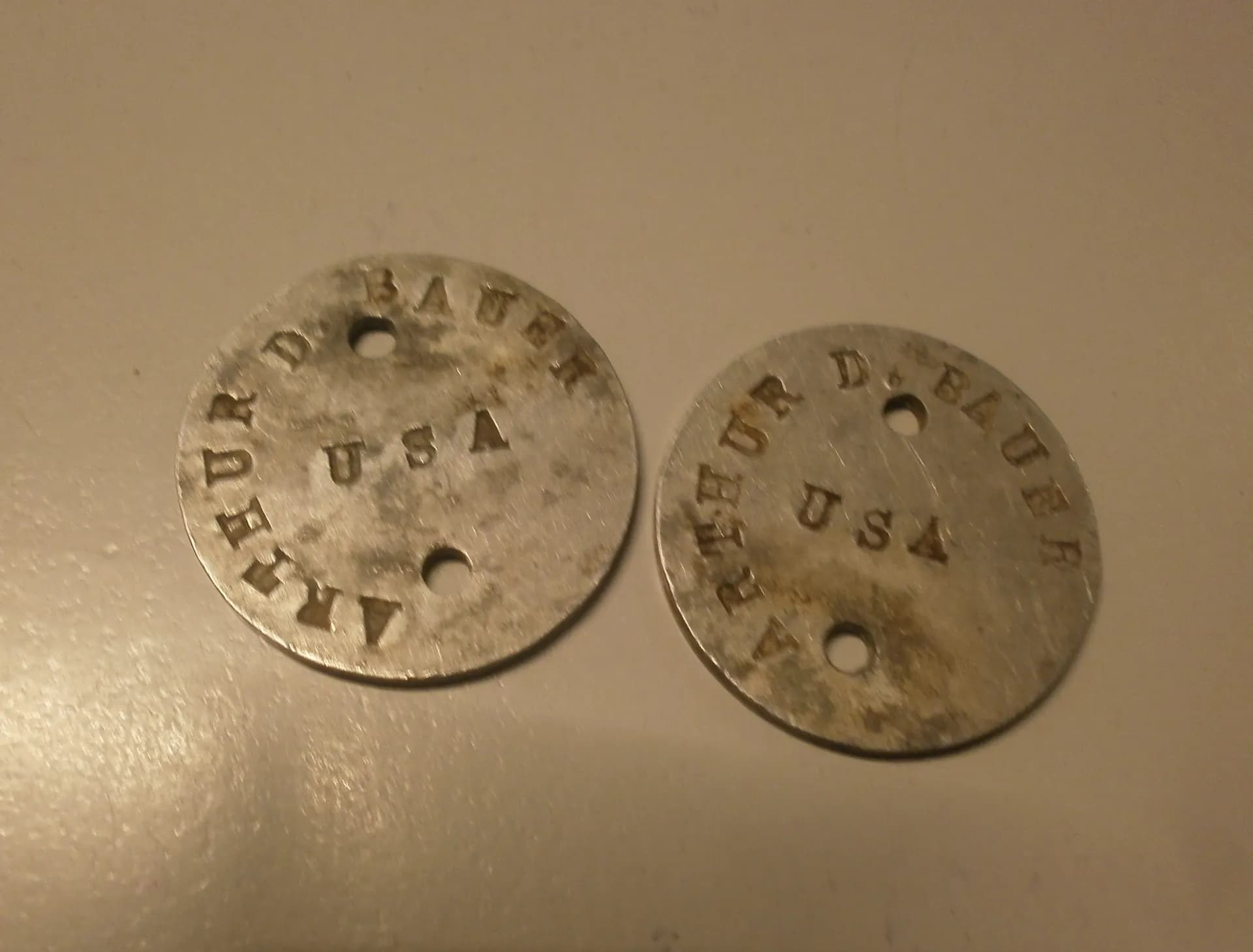 paire de plaques d'identité américaine WW1 - 1