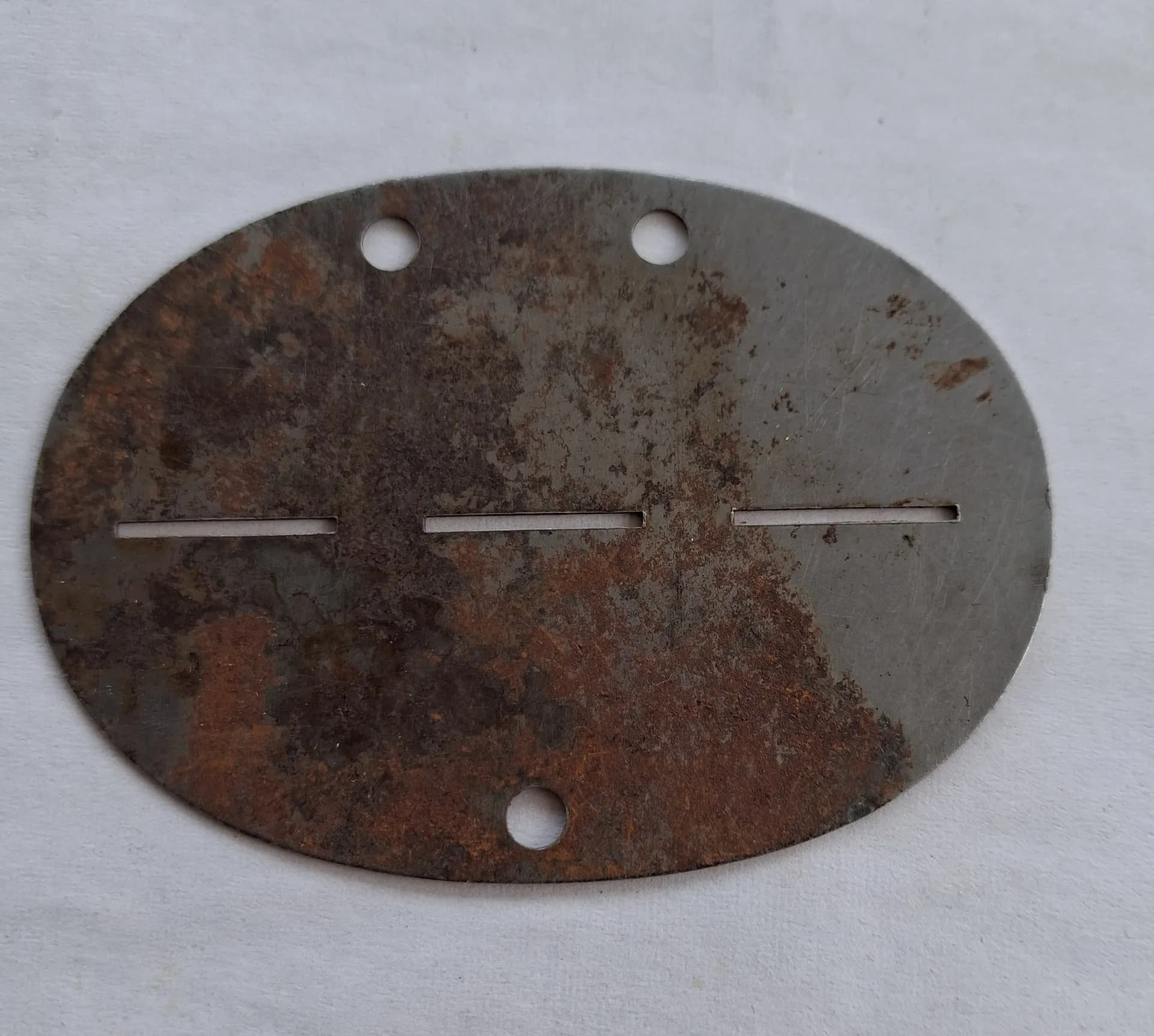 Plaque allemande d identité ww2 en acier - 2