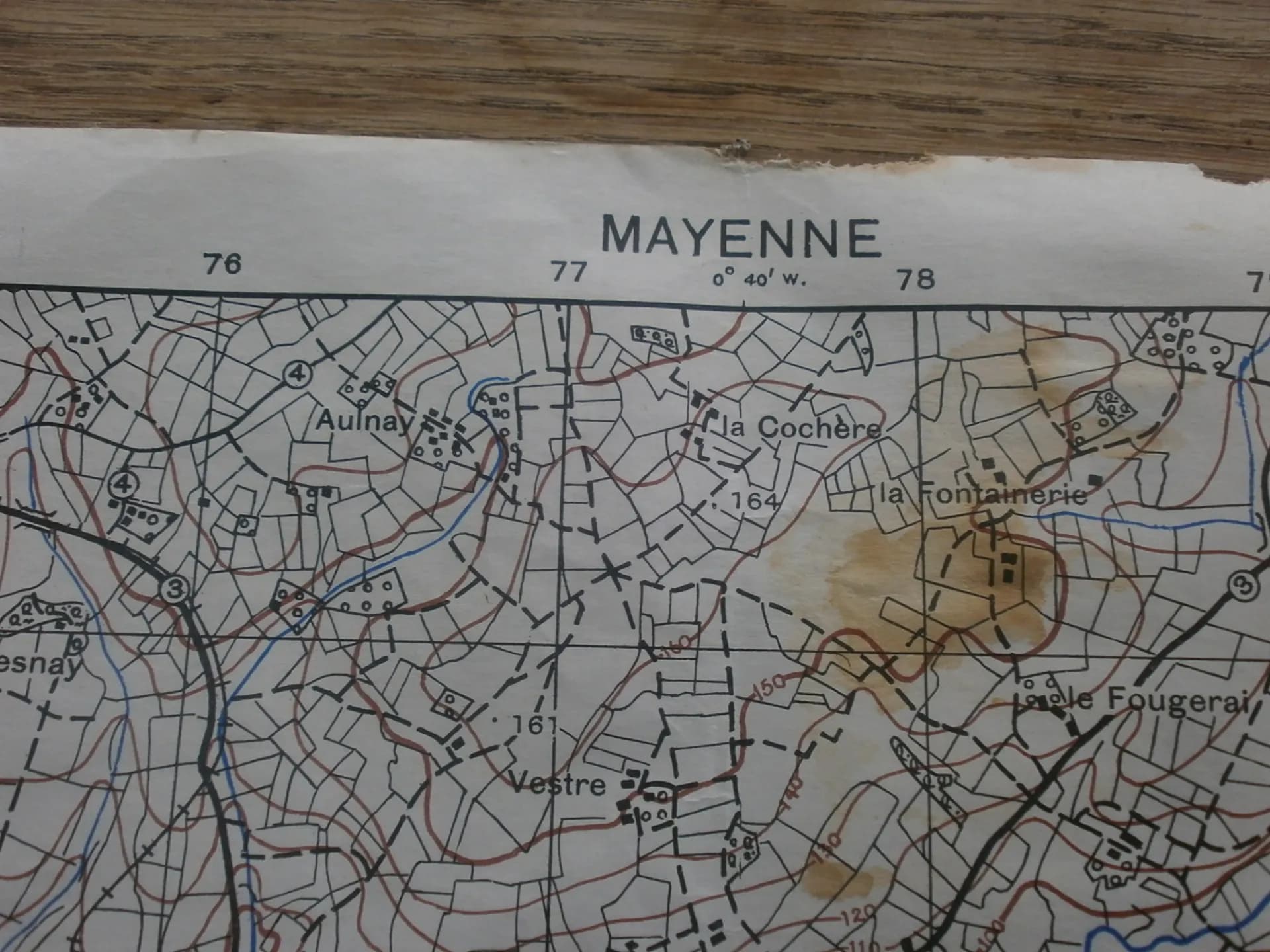 lot de 3 cartes britanniques 1944. Alençon, Flers et Mayenne - 8