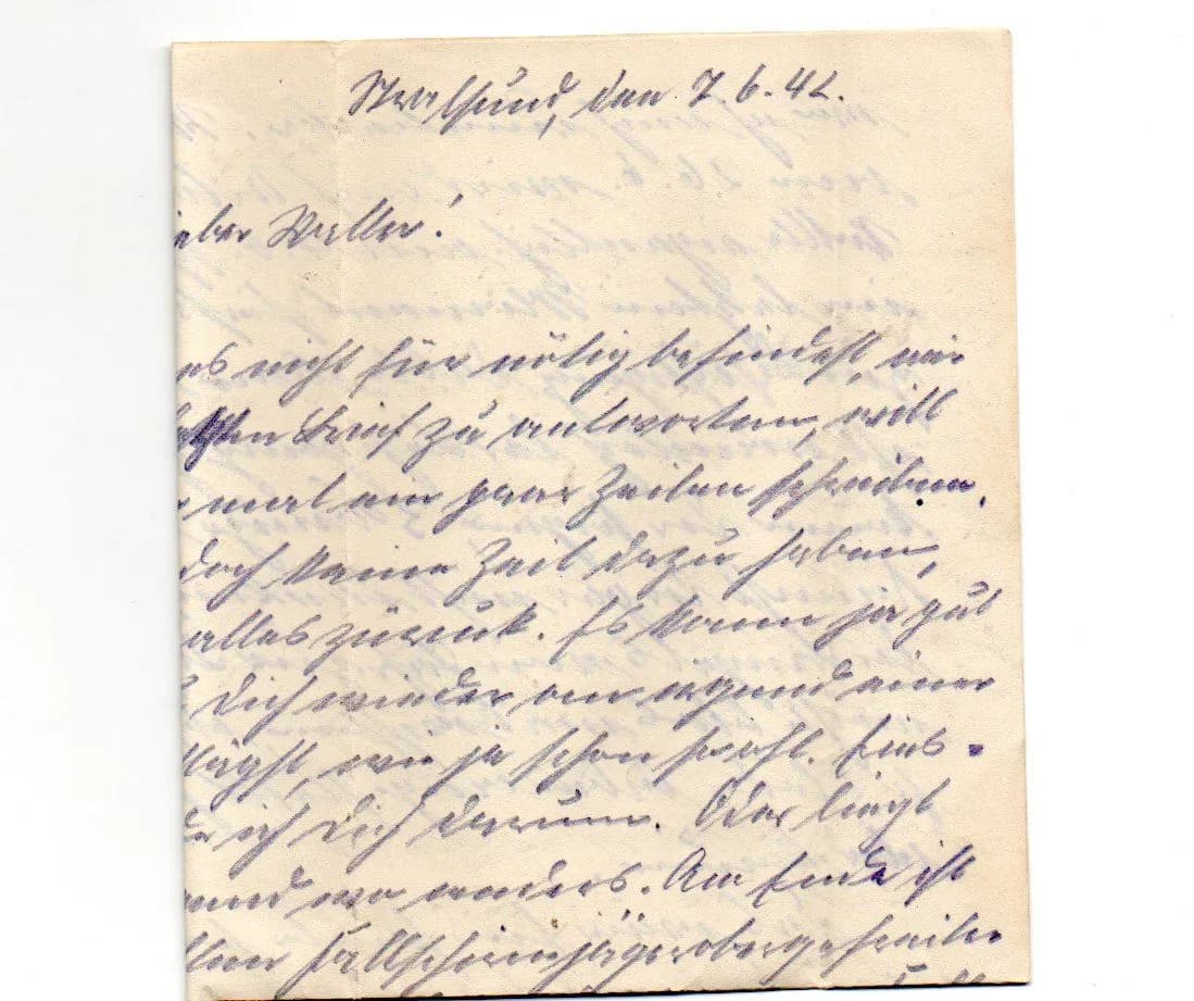 courrier envoyé en 1942  à un parachutiste allemand vétéran de la Crête - 2