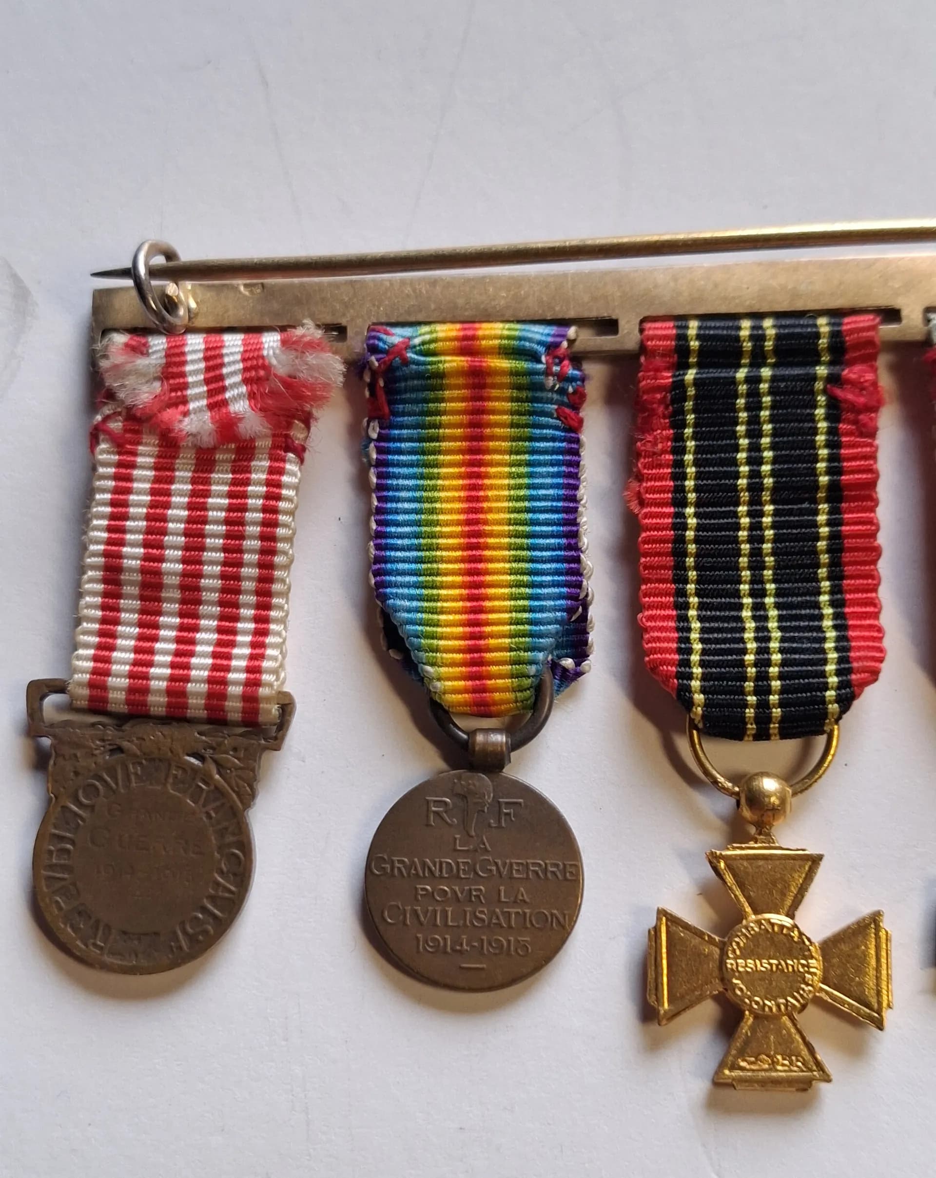 2 barrettes de décorations miniatures ww1 et ww2 - 6