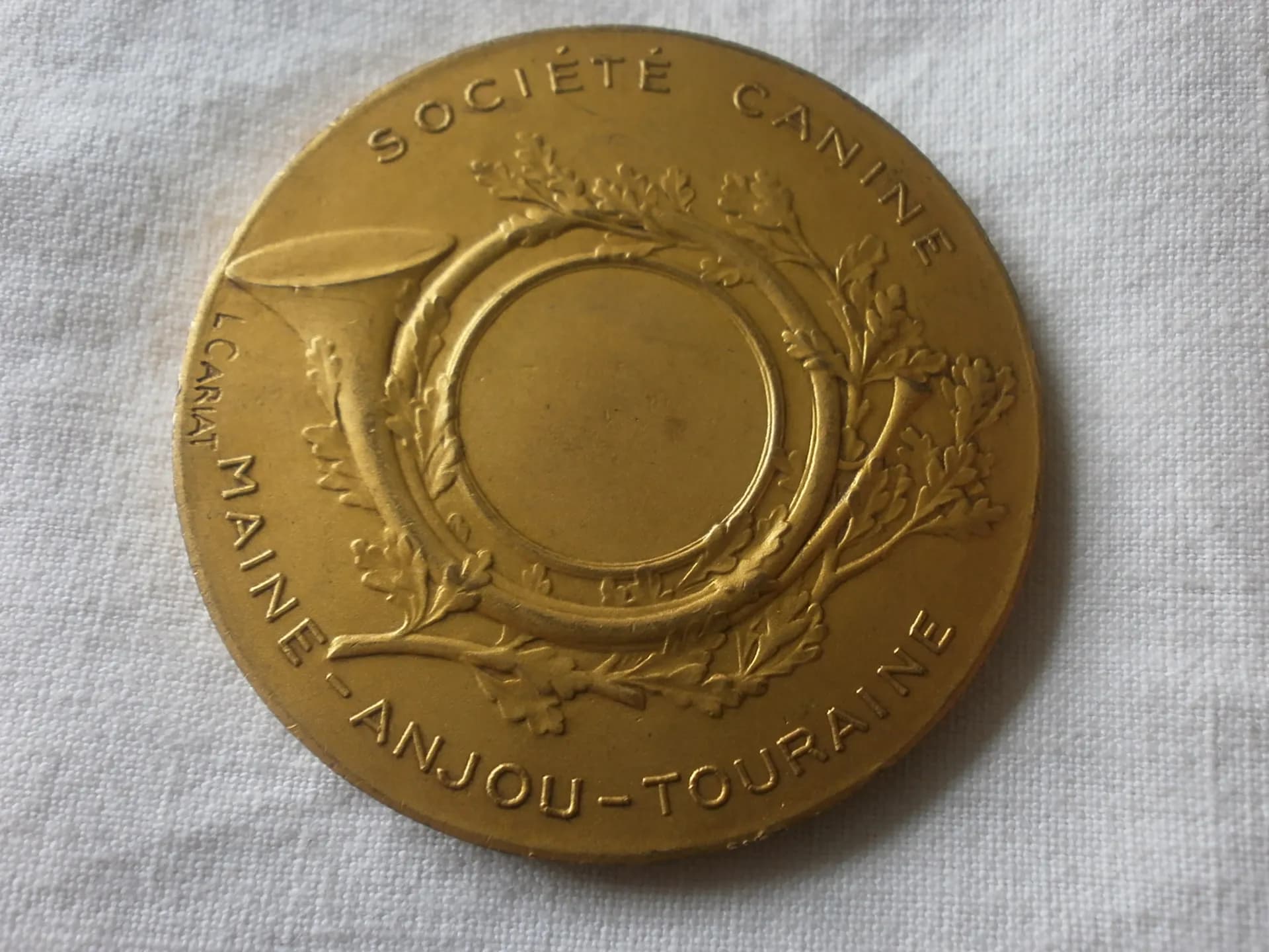 Médaille de table bronze. Société canine Maine-Anjou-Touraine L Cariat - 2