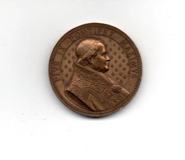 médaille de table/ jeton Pèlerinage lyonnais Pie IX 1877 - 1