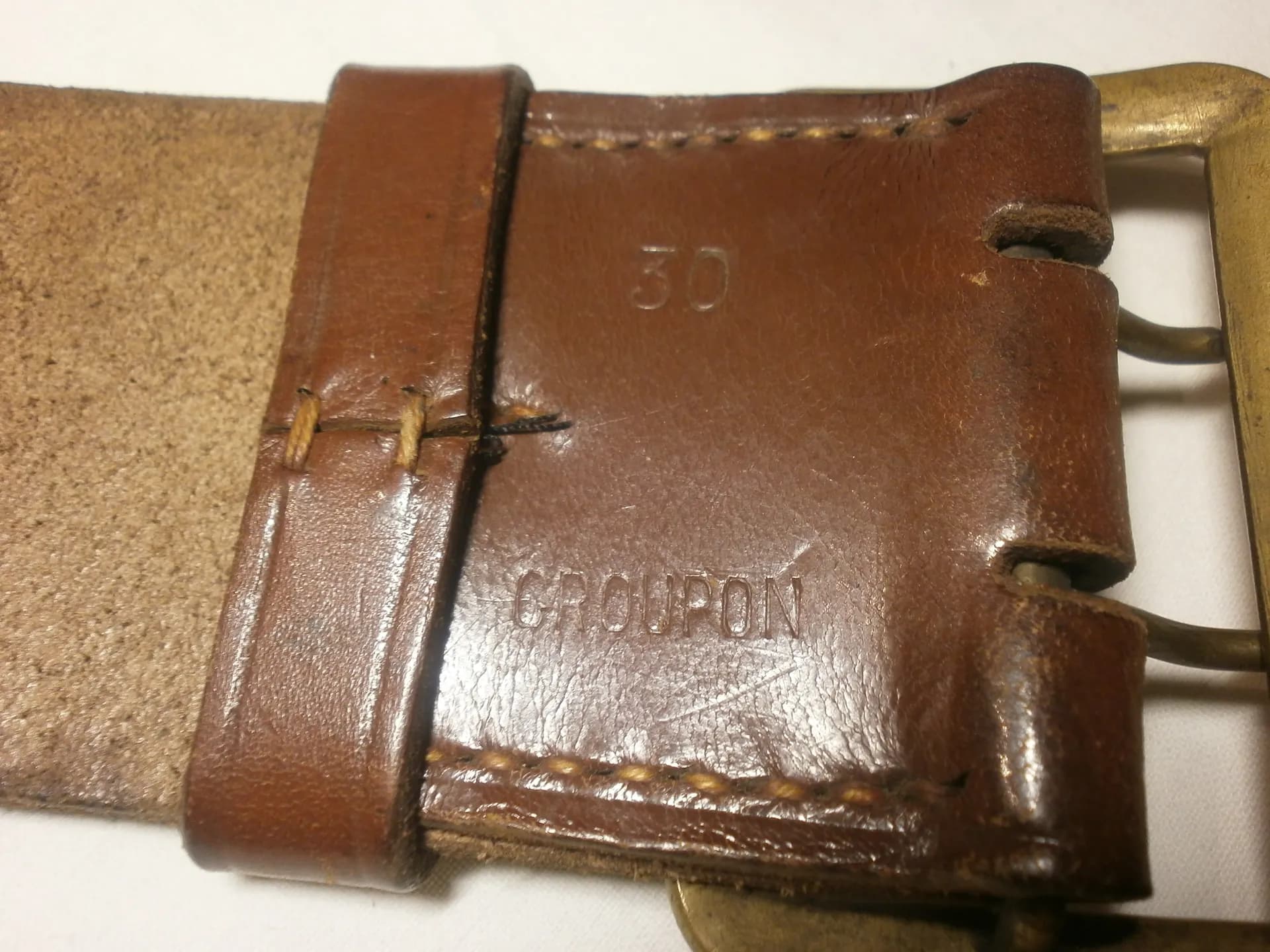 Ceinturon officier Croupon RZM en cuir marron - 2