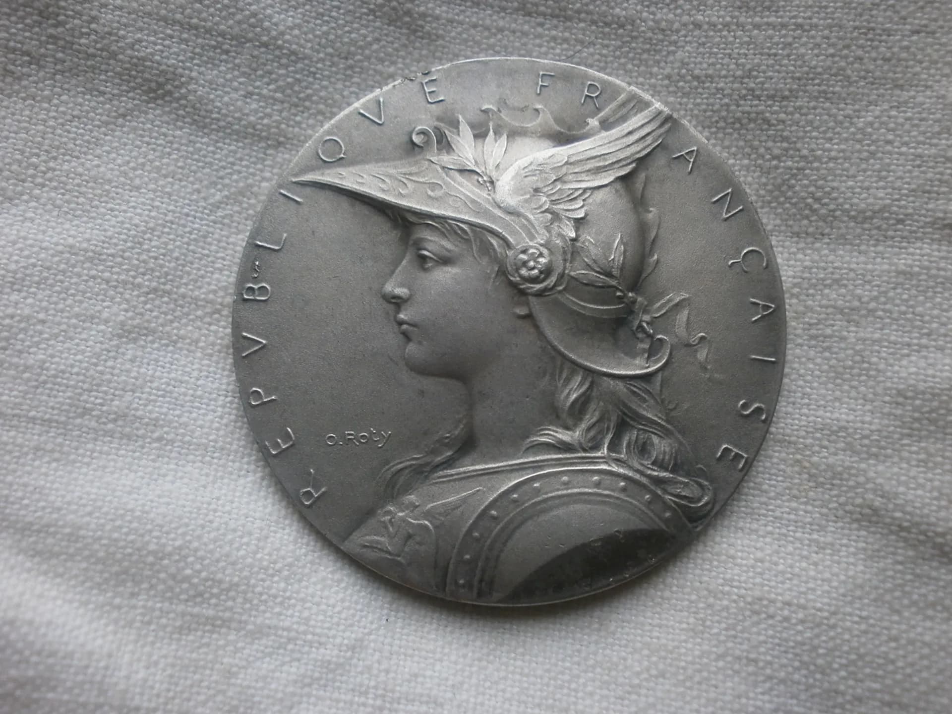 Médaille de table argent. Prix du ministère de l'intérieur O. Roty - 1