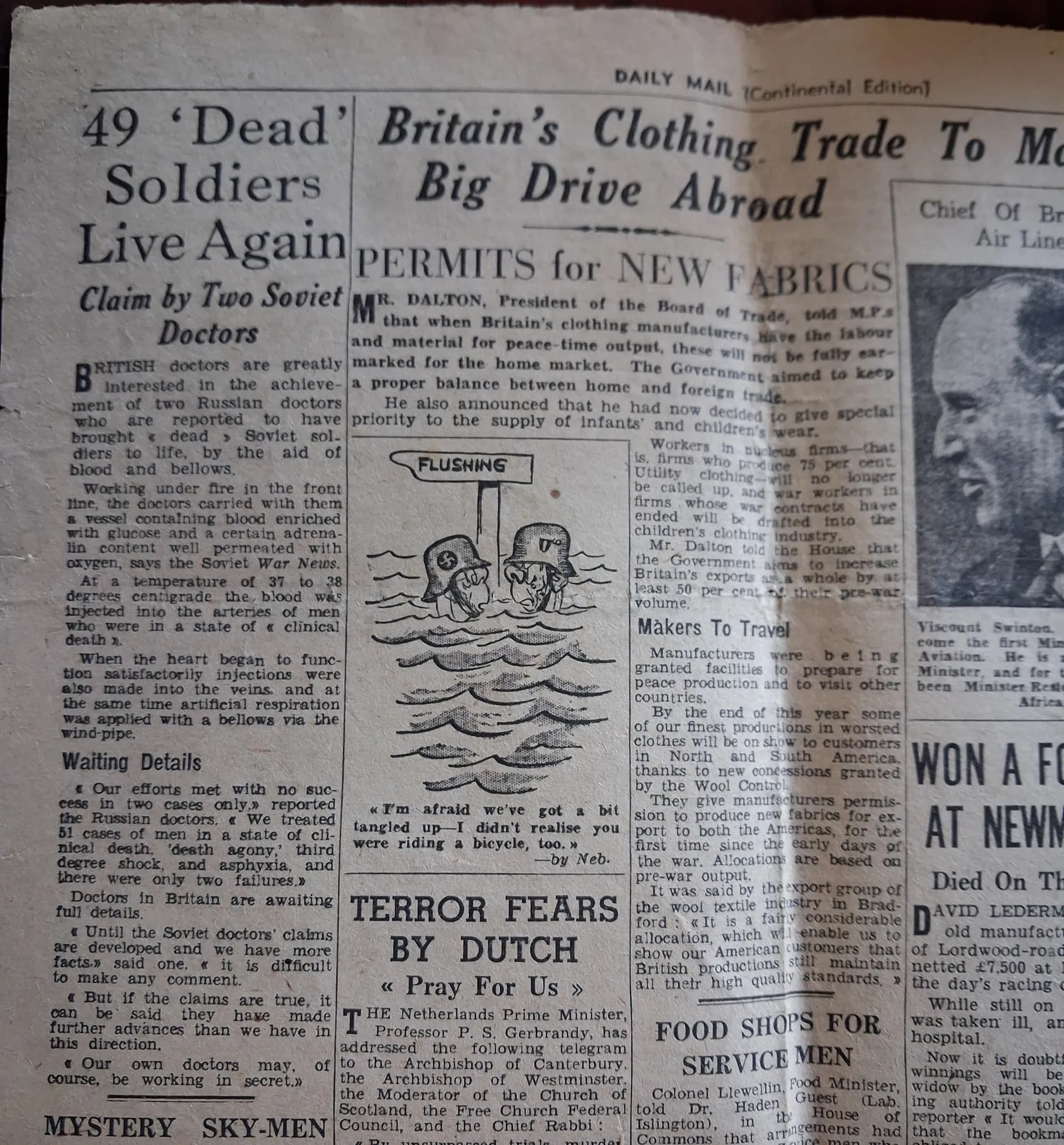 Journal allié Daily mail 1944.Arnhem - 5