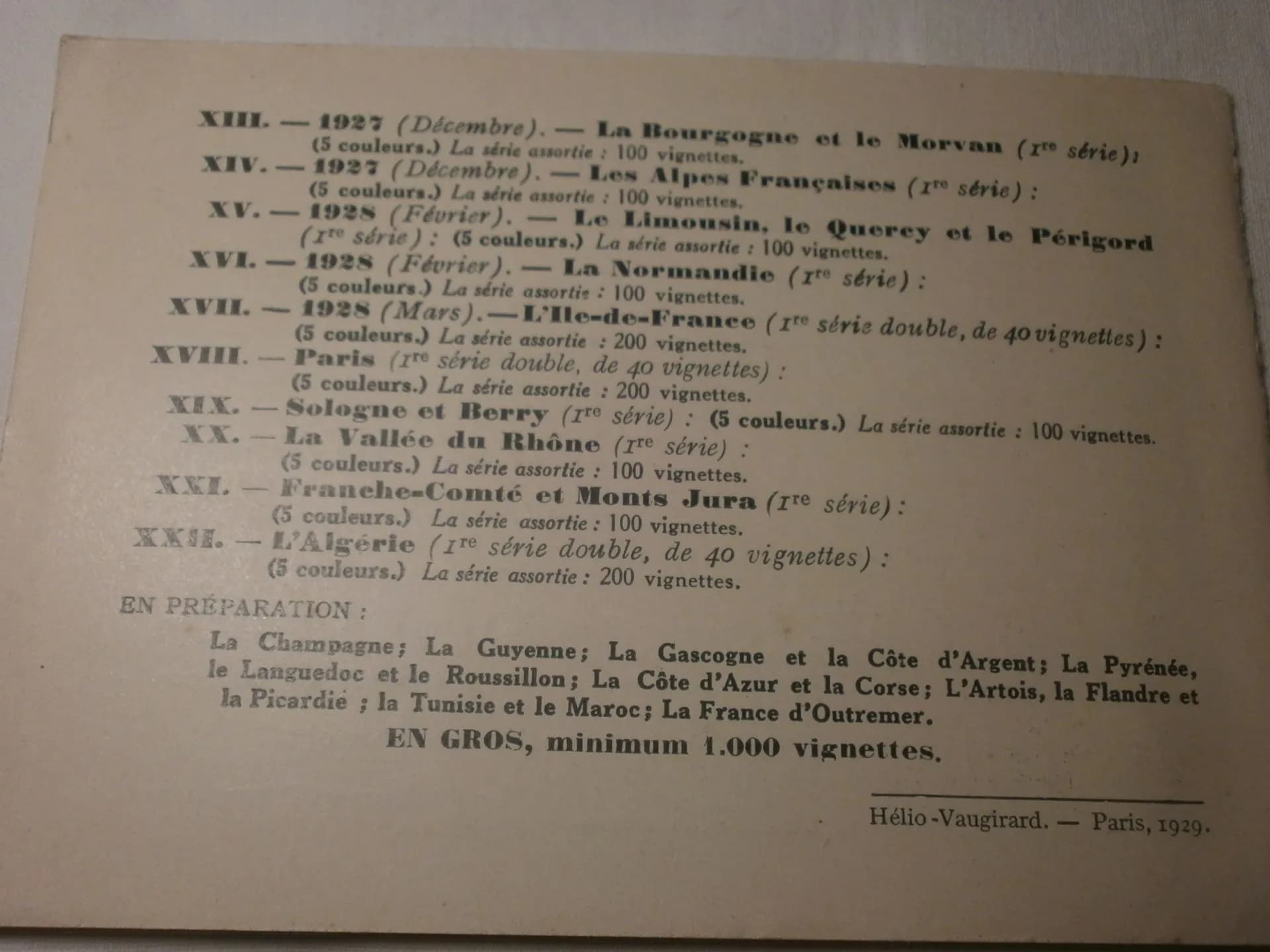 carnet de 40 vignettes "La belle France". Algérie édition du centenaire - 2