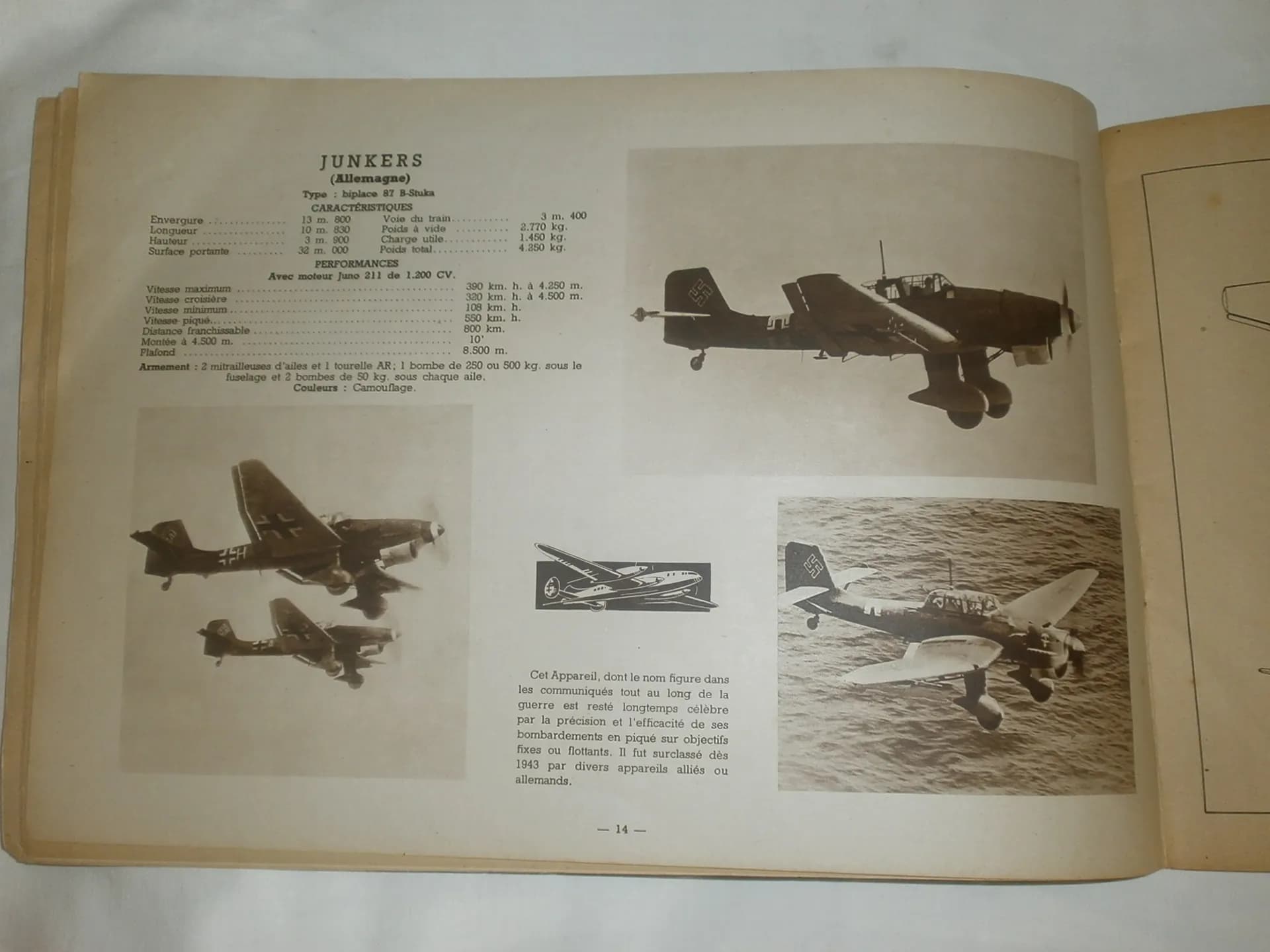 Air Album les éditions Tony Vassillière. identification avions.  imprimé en 1944 - 4