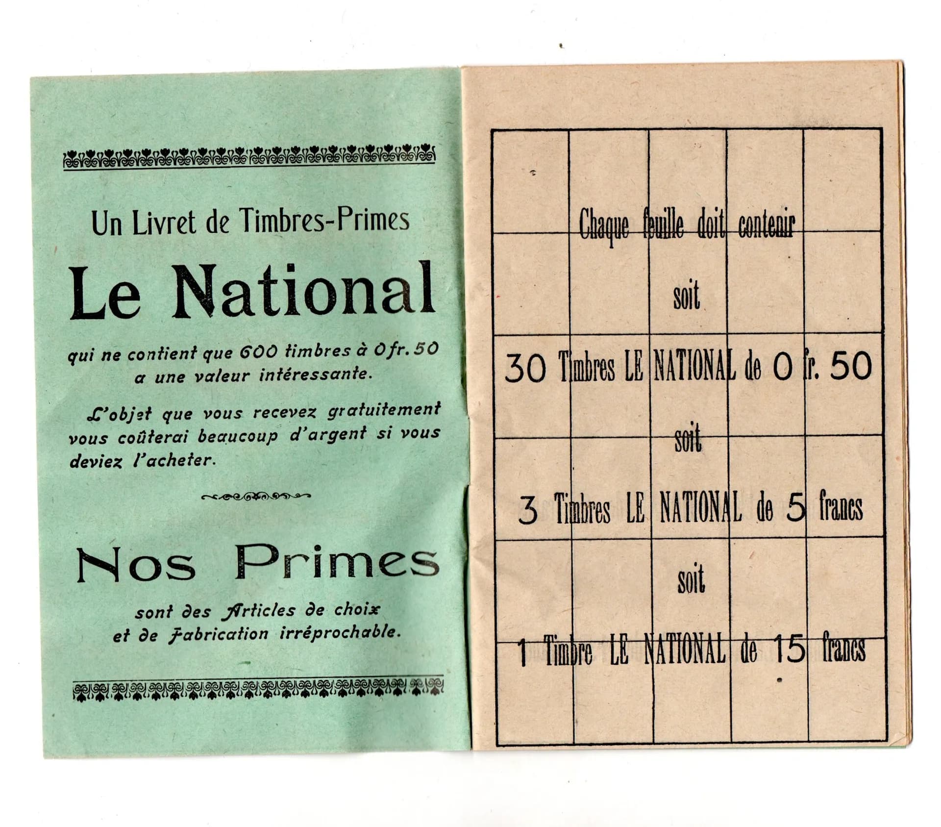 Carnet et vignettes Timbres primes le national Caen - Cherbourg - 4