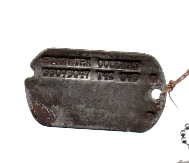 jeu de 2 plaques d'identité (Dog tag) Hiawatha Coleman avec chainette - 3