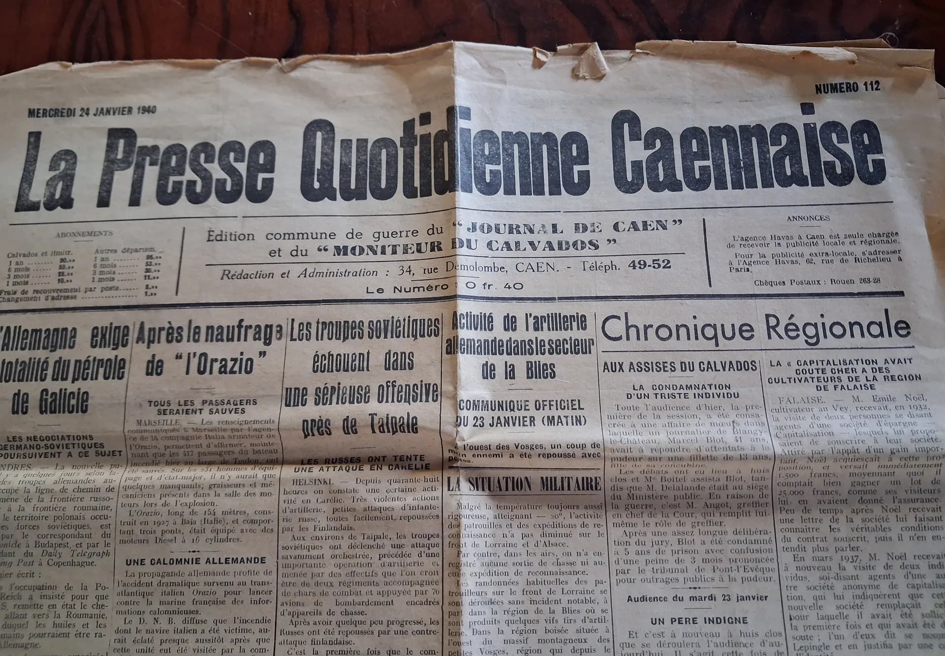 La Presse quotidienne caennaise 1940 - 5