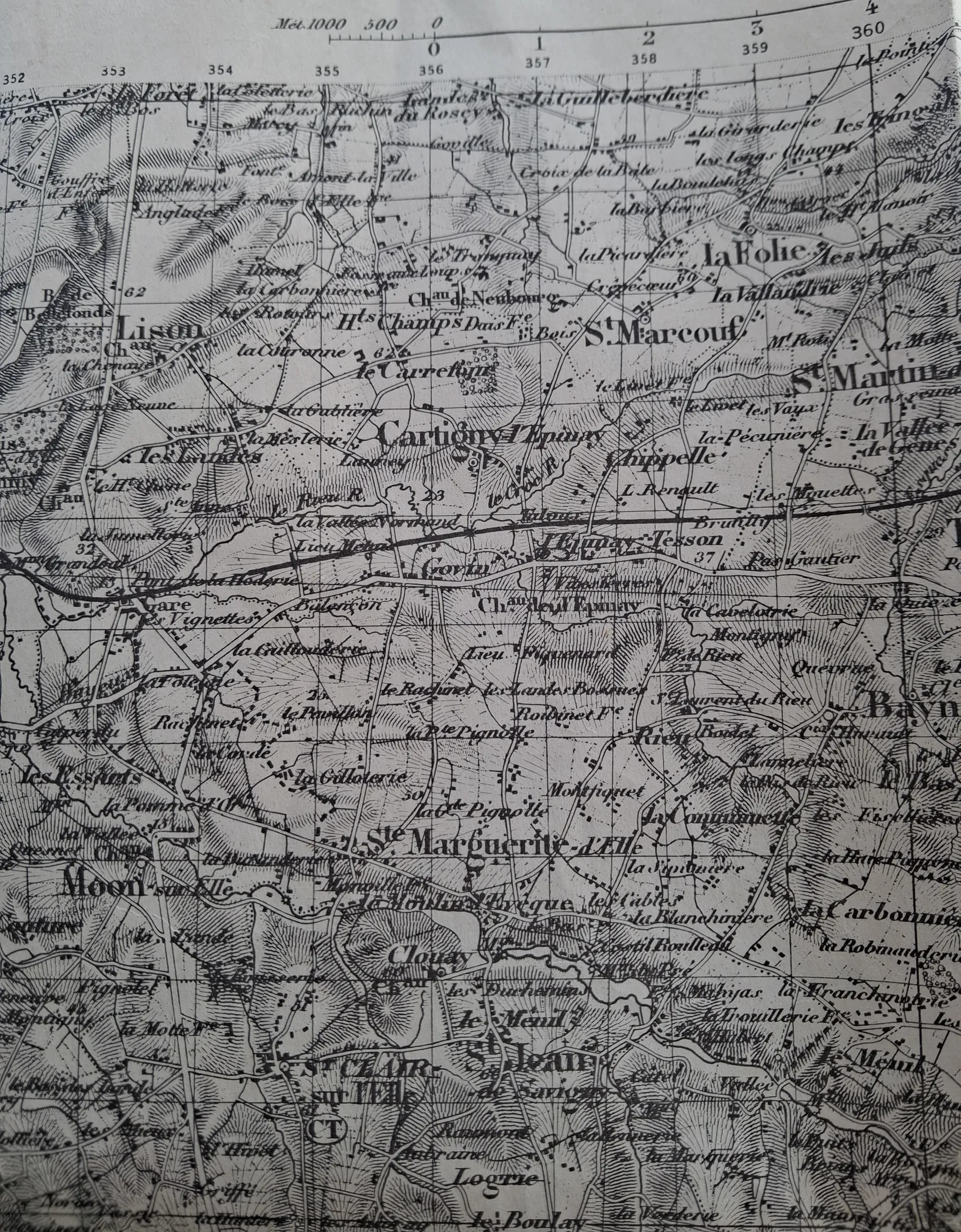 Carte 1940 Nord Est de St Lo - 9